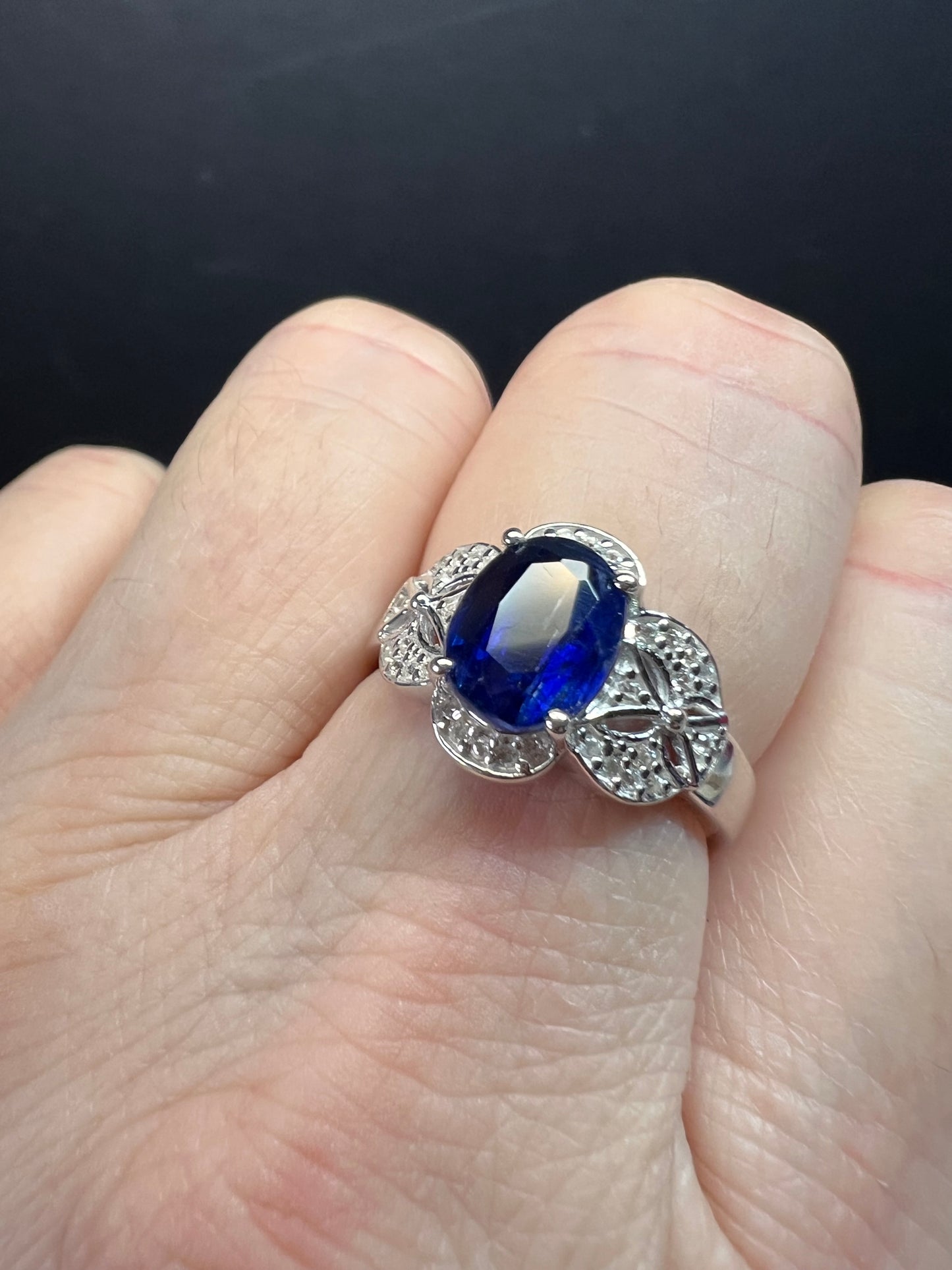 NEW Blue kyanite Sterling silver ring size 8