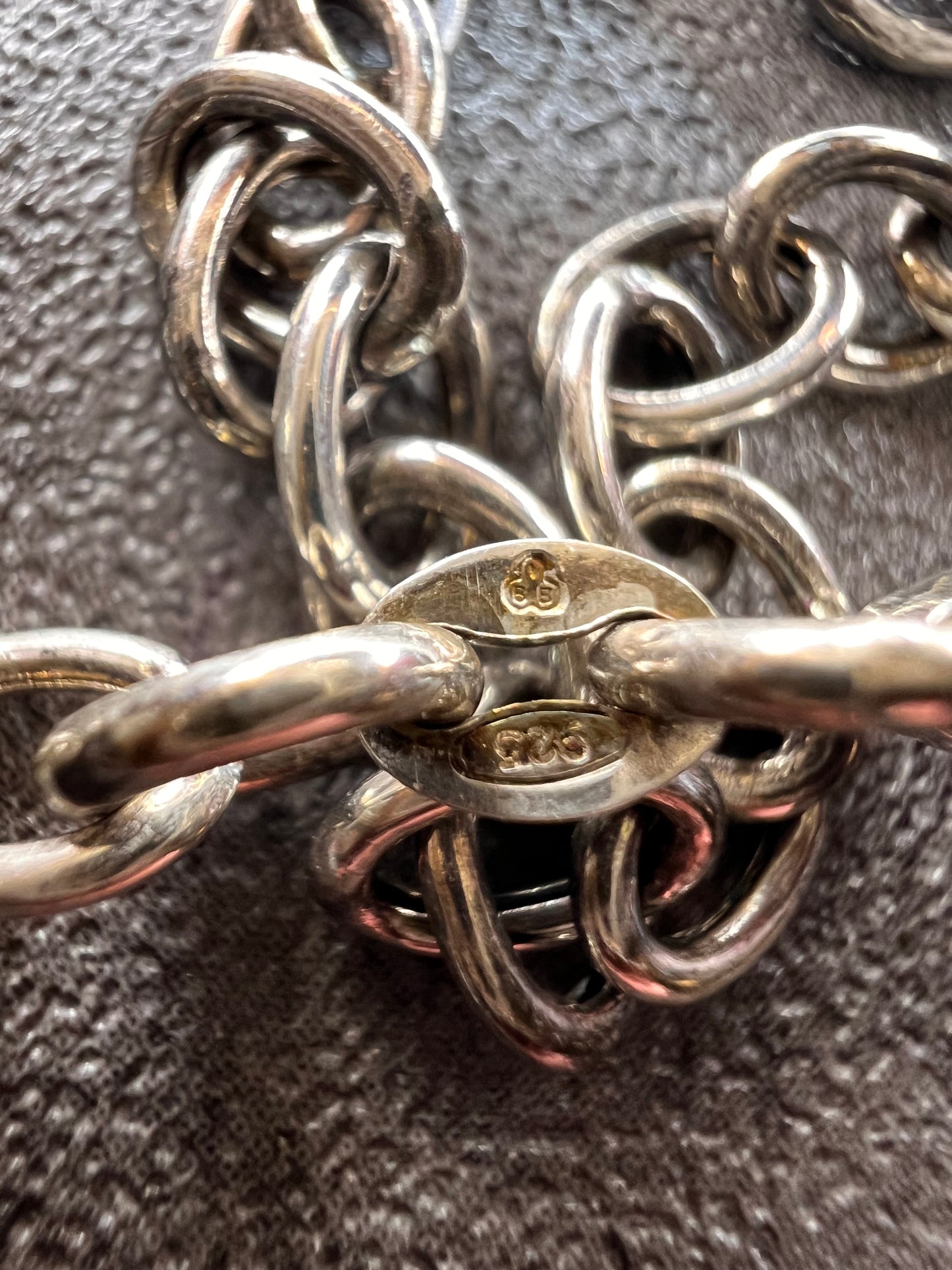 Vintage sterling silver heart framed pendant and chain necklace