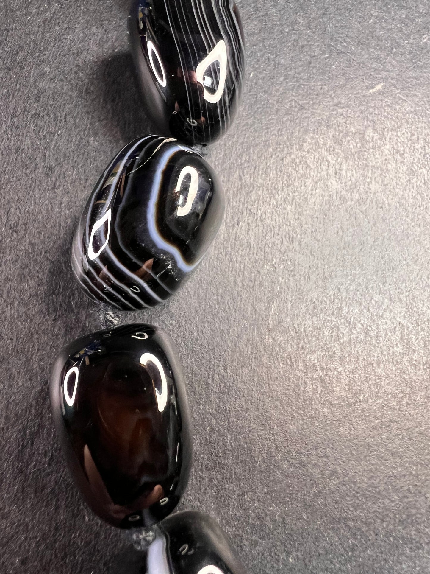 NEW Botswana agate 18 inch necklace with sterling silver clasp