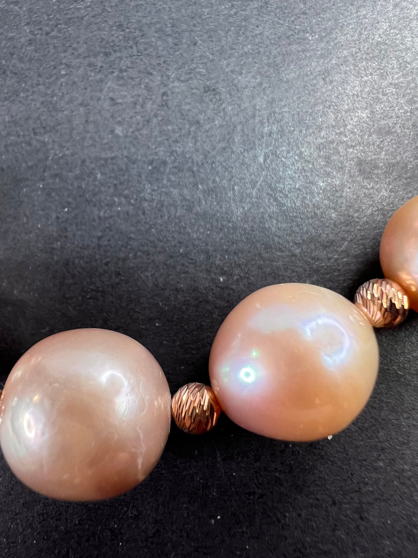 Multi-Color Cultured Freshwater Pearl 18k Rose Gold Over Sterling Silver Necklace *NEW*