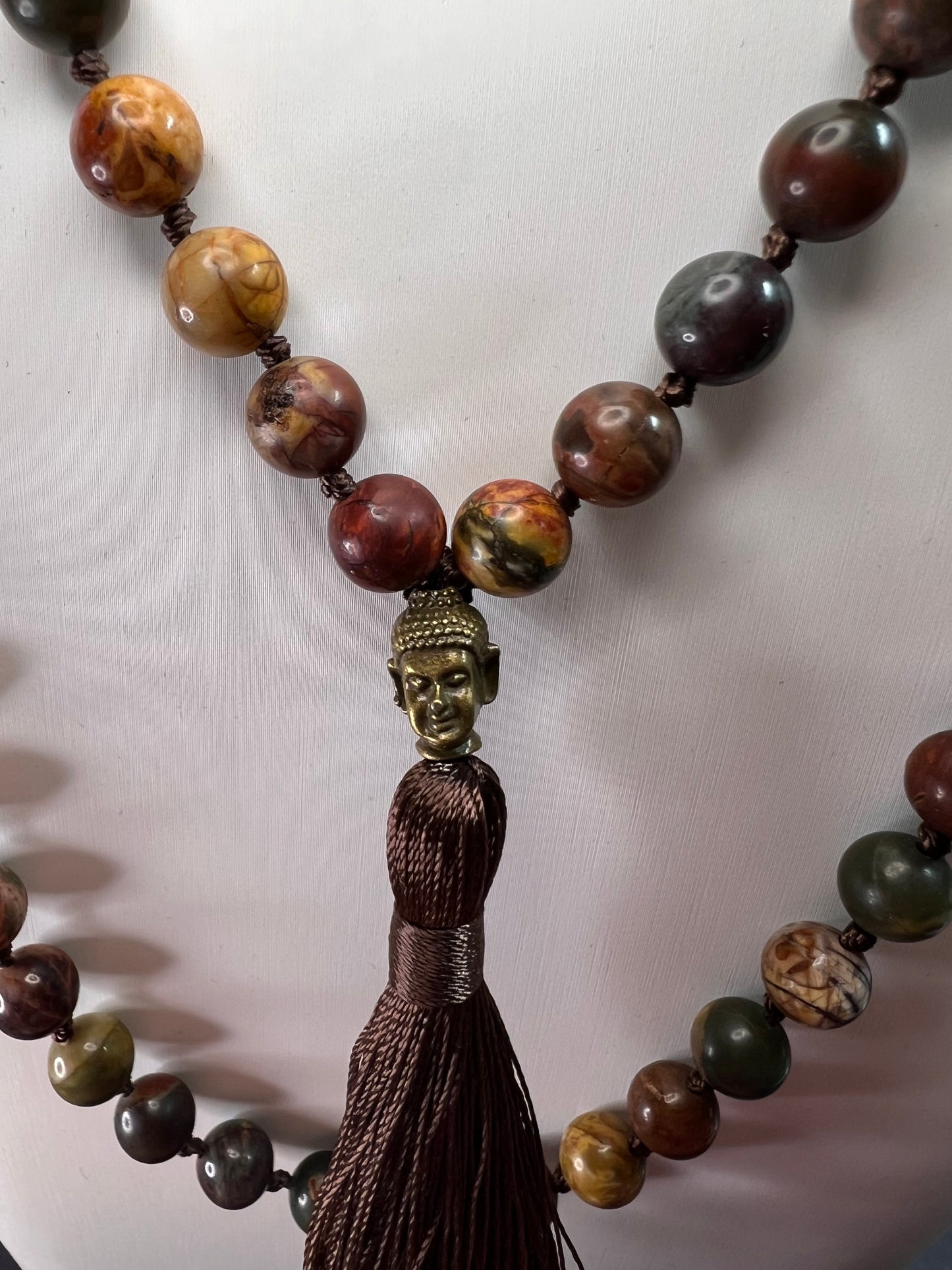 Cherry creek jasper mala necklace