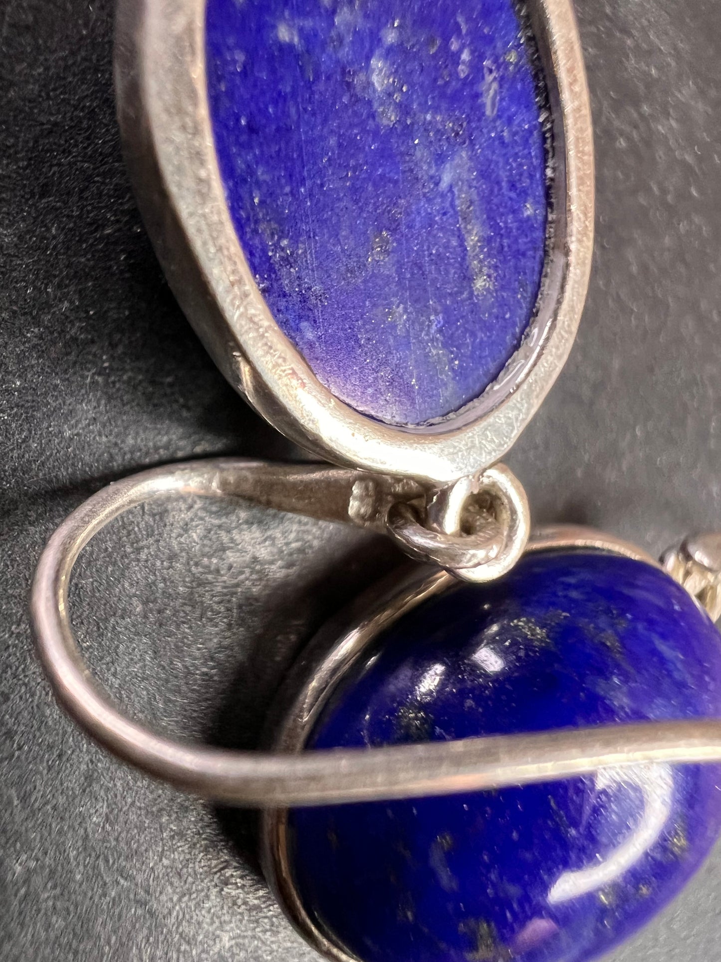 NEW Lapis Lazuli sterling silver earrings 9.07 grams