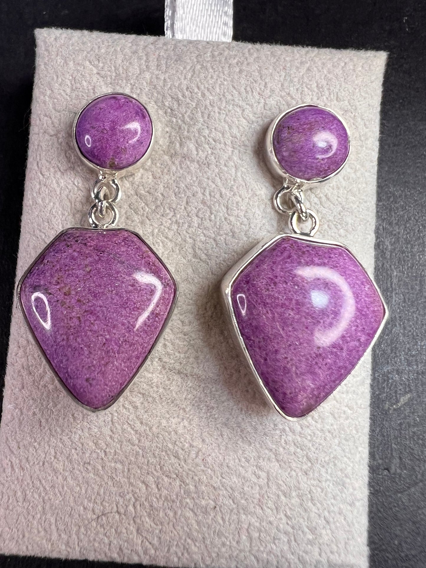 NEW Jay King stichtite sterling silver earrings