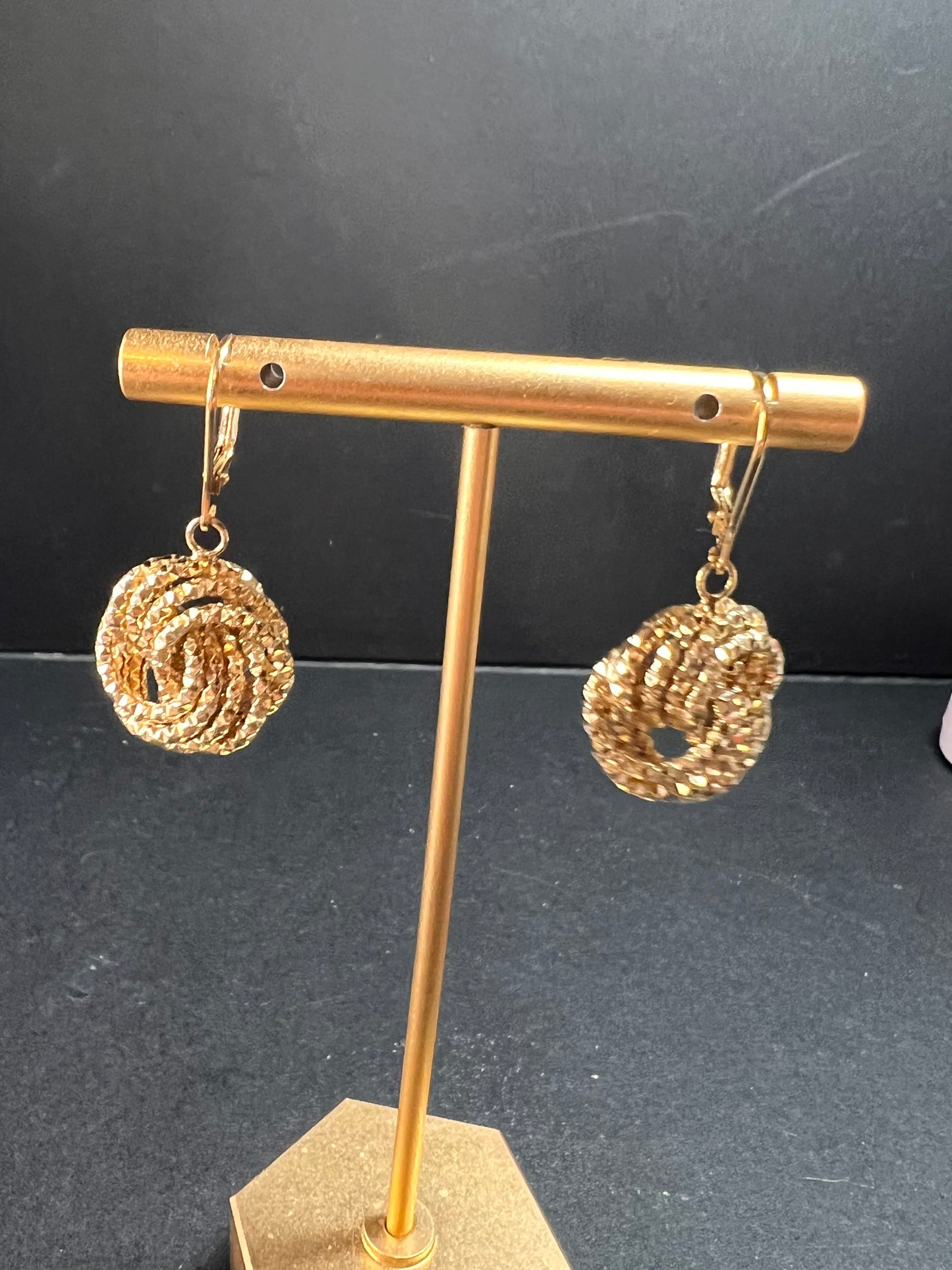 Atasay Kuyumculuk yellow gold over sterling silver Turkish earrings