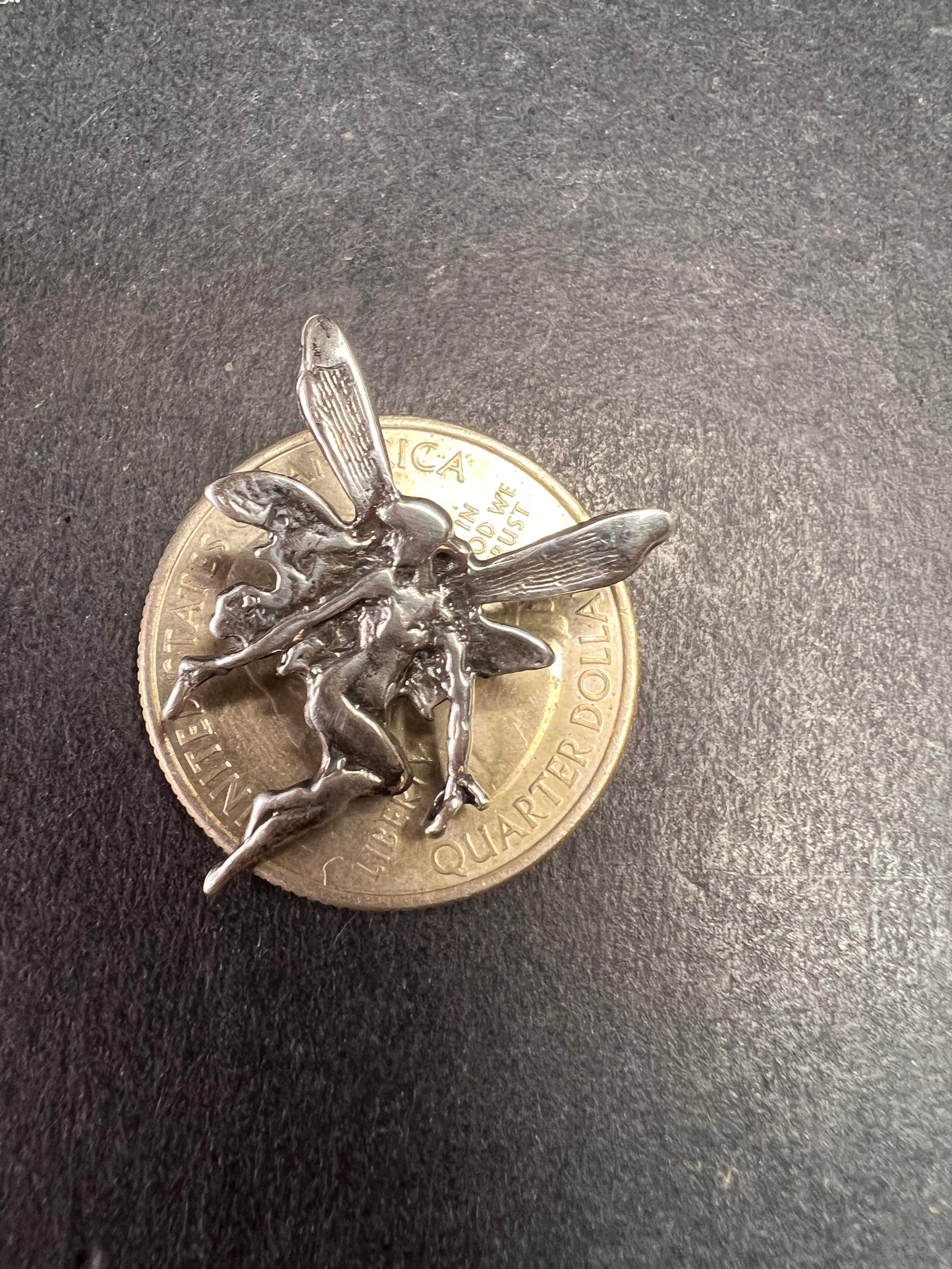Vintage Sterling Silver Fairy Pendant | Estate Figural Charm