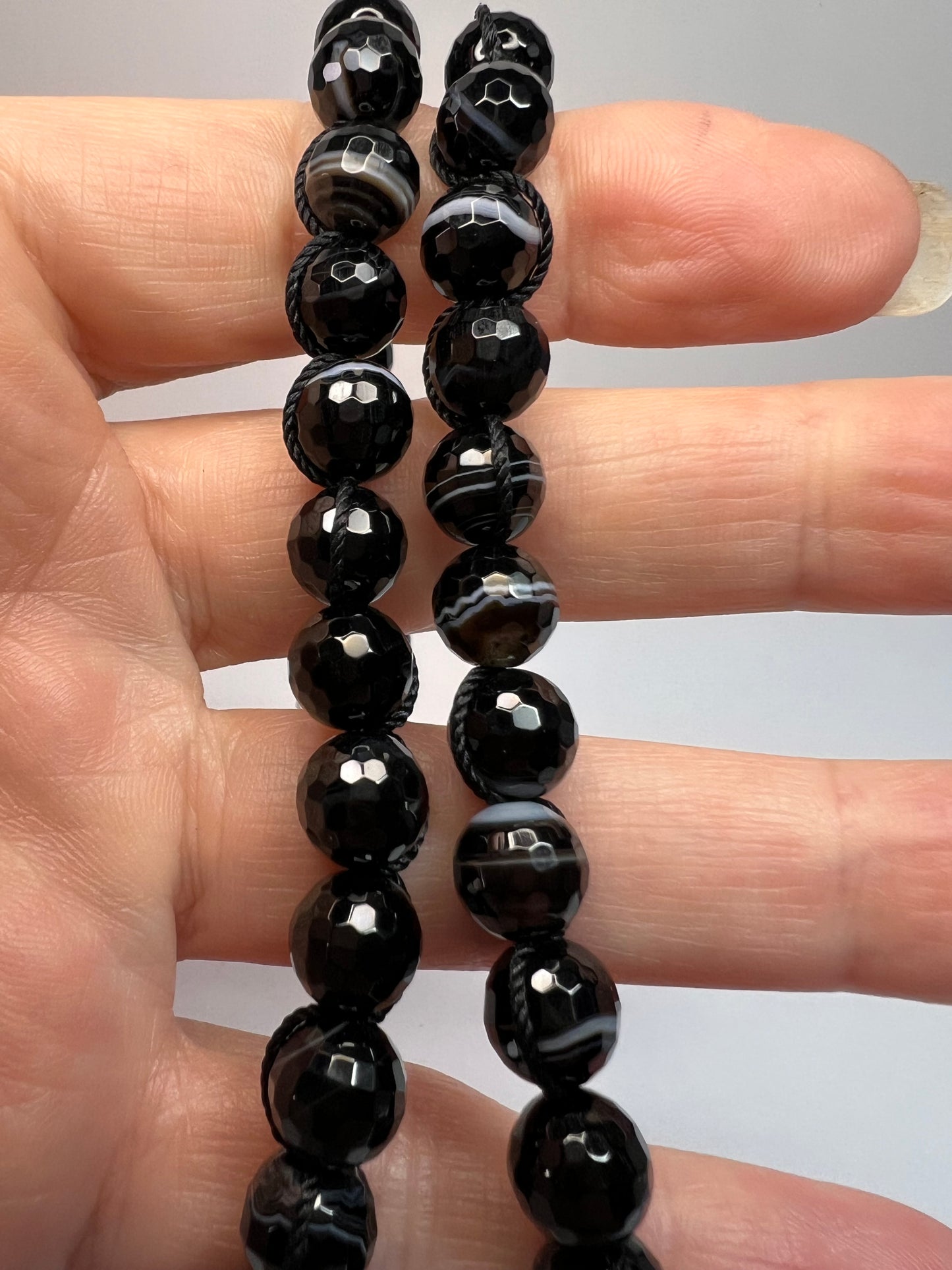 NEW Botswana agate necklace with sterling silver clasp