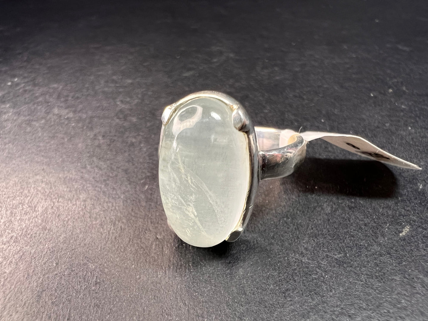 NEW Chatoyant aquamarine sterling silver ring size 8