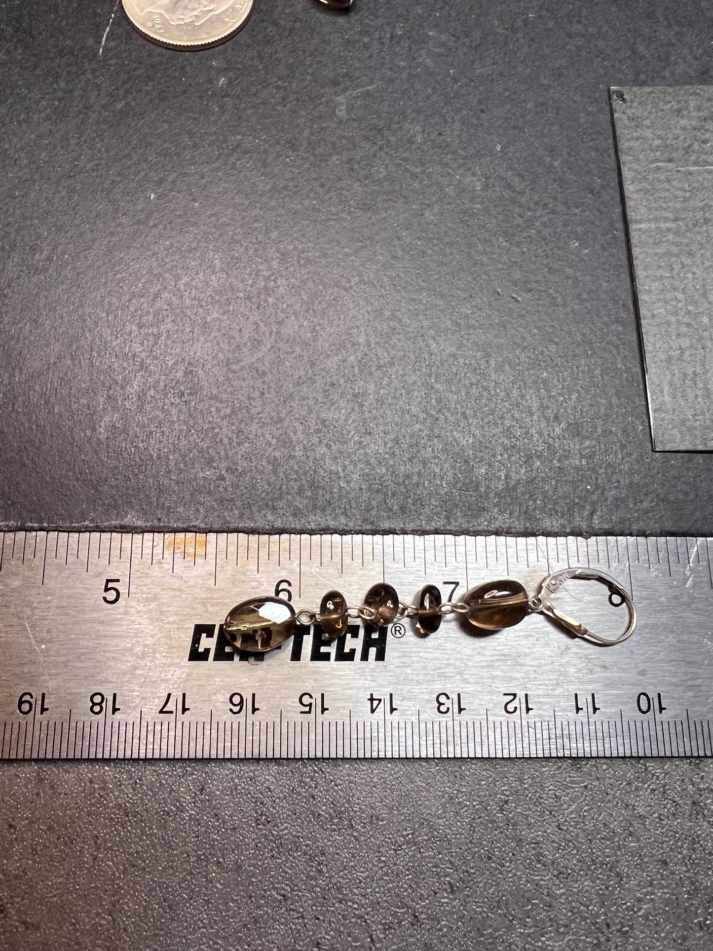 NEW Nate & Etan smoky quartz sterling silver dangle earrings