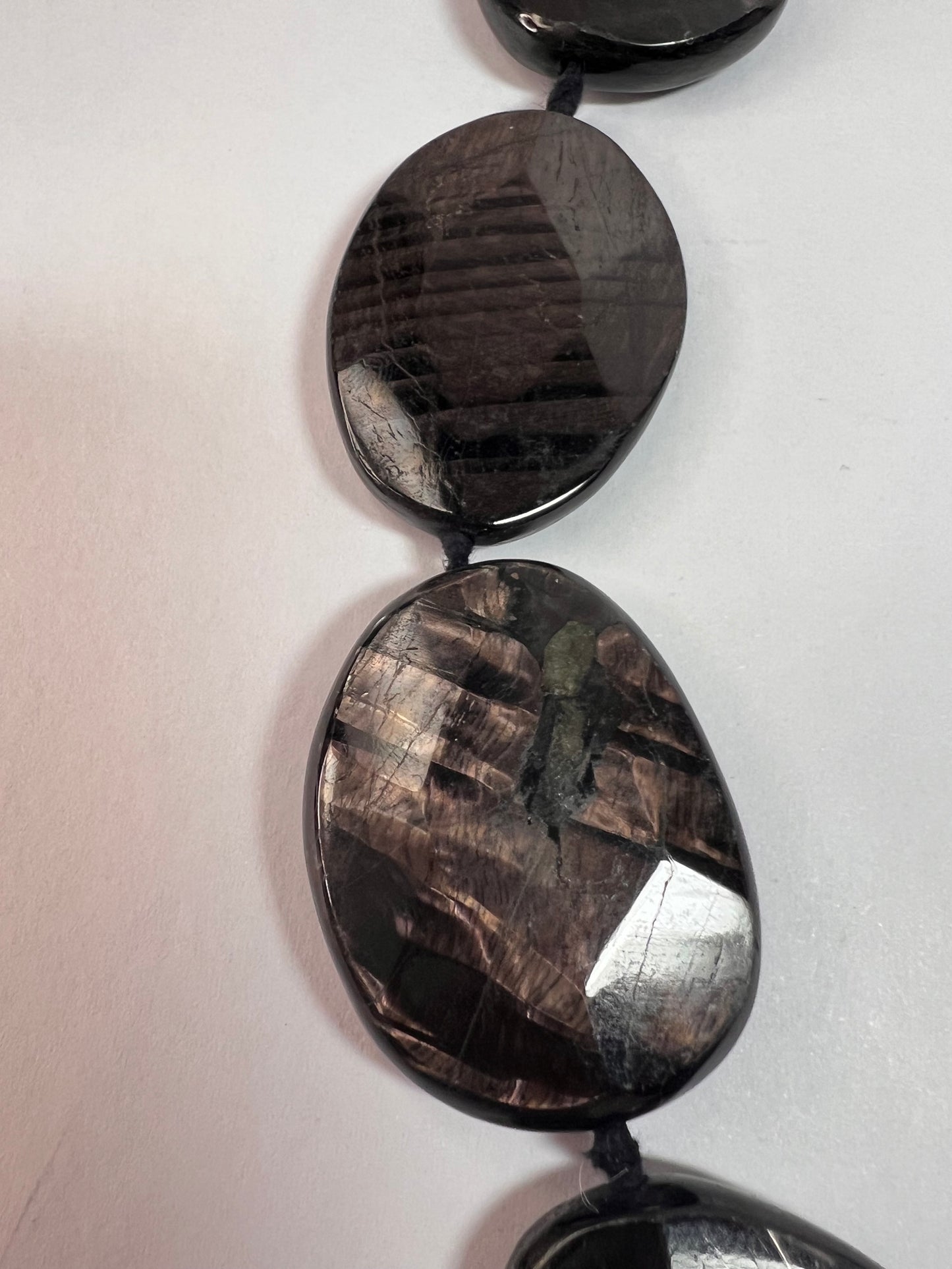 NEW Hypersthene necklace in gold over bronze