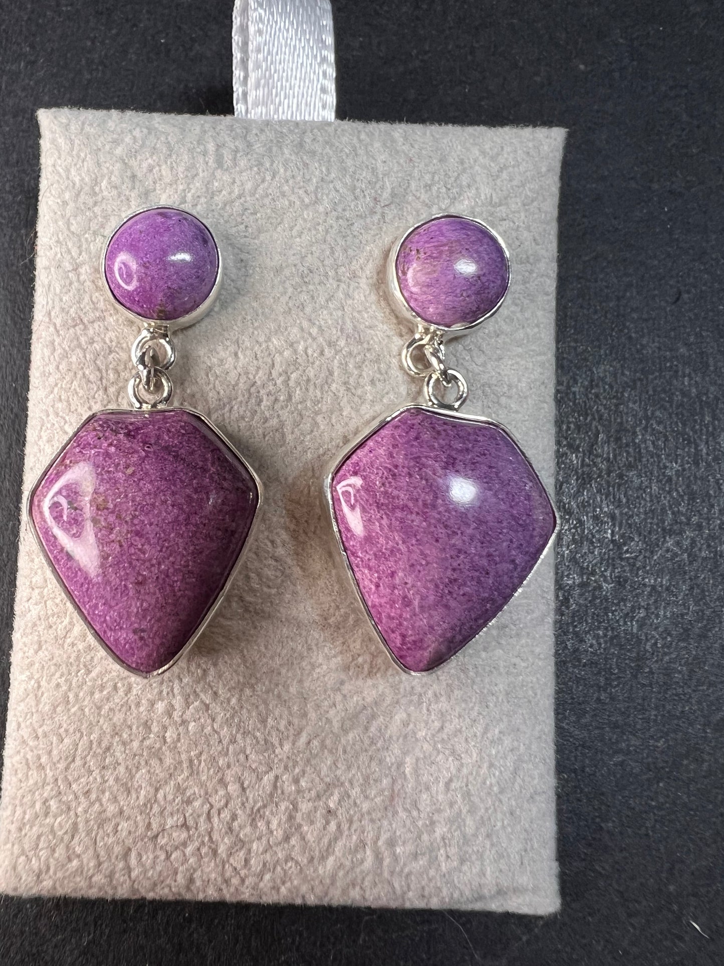 NEW Jay King stichtite sterling silver earrings