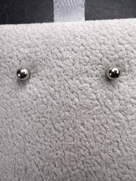 14k White Gold Polished 1.8mm Ball Post Earrings