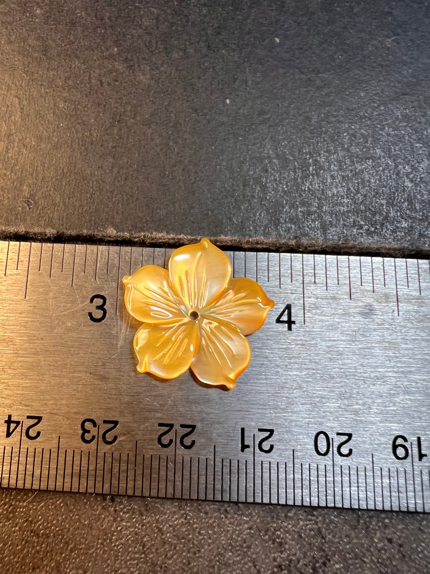 Vintage dead stock set of mother of pearl plumeria stud earrings in sterling silver