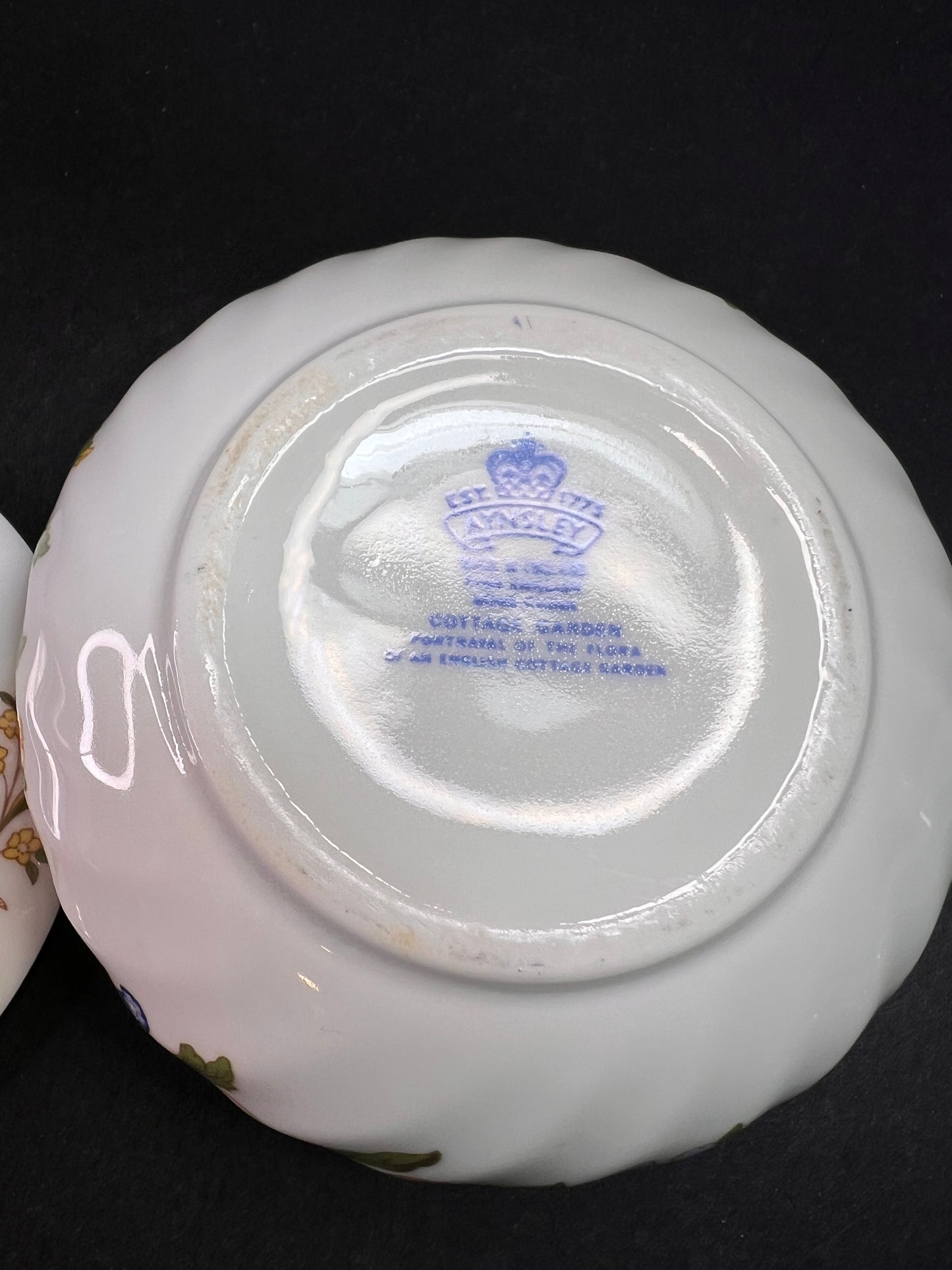 Aynsley Cottage Garden Trinket Box Fine Bone China Made in England