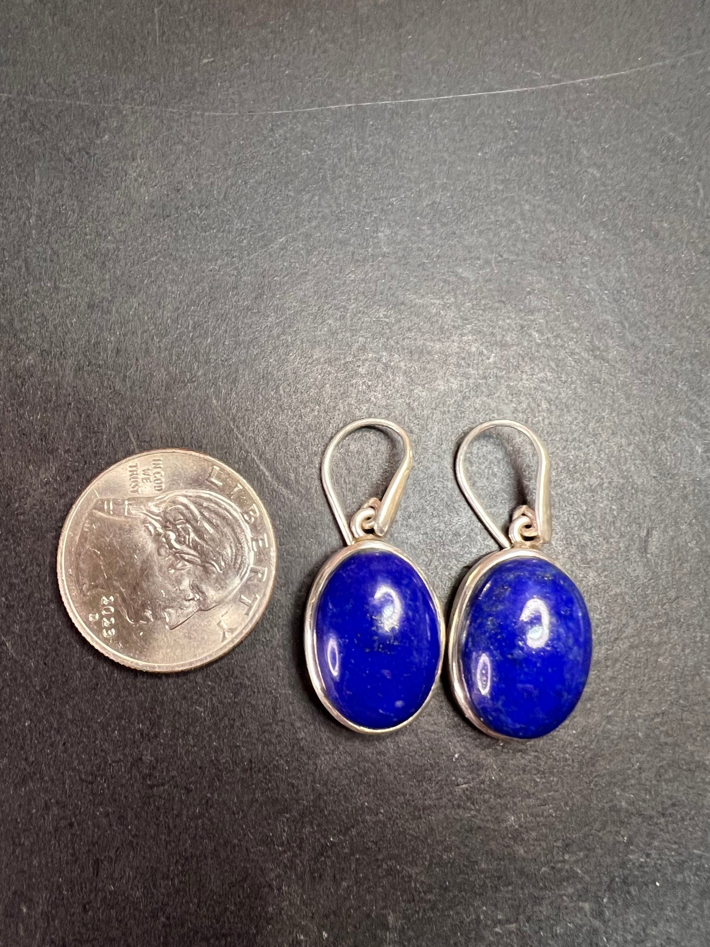 NEW Lapis lazuli sterling silver earrings 8.83 grams