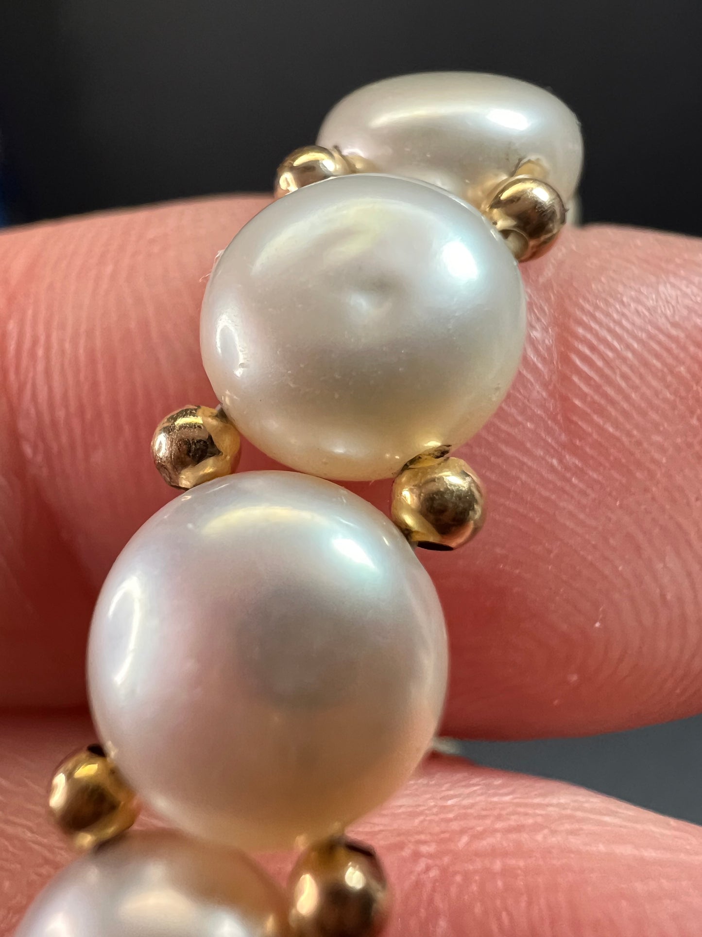 Vintage 14k gold freshwater pearl bracelet