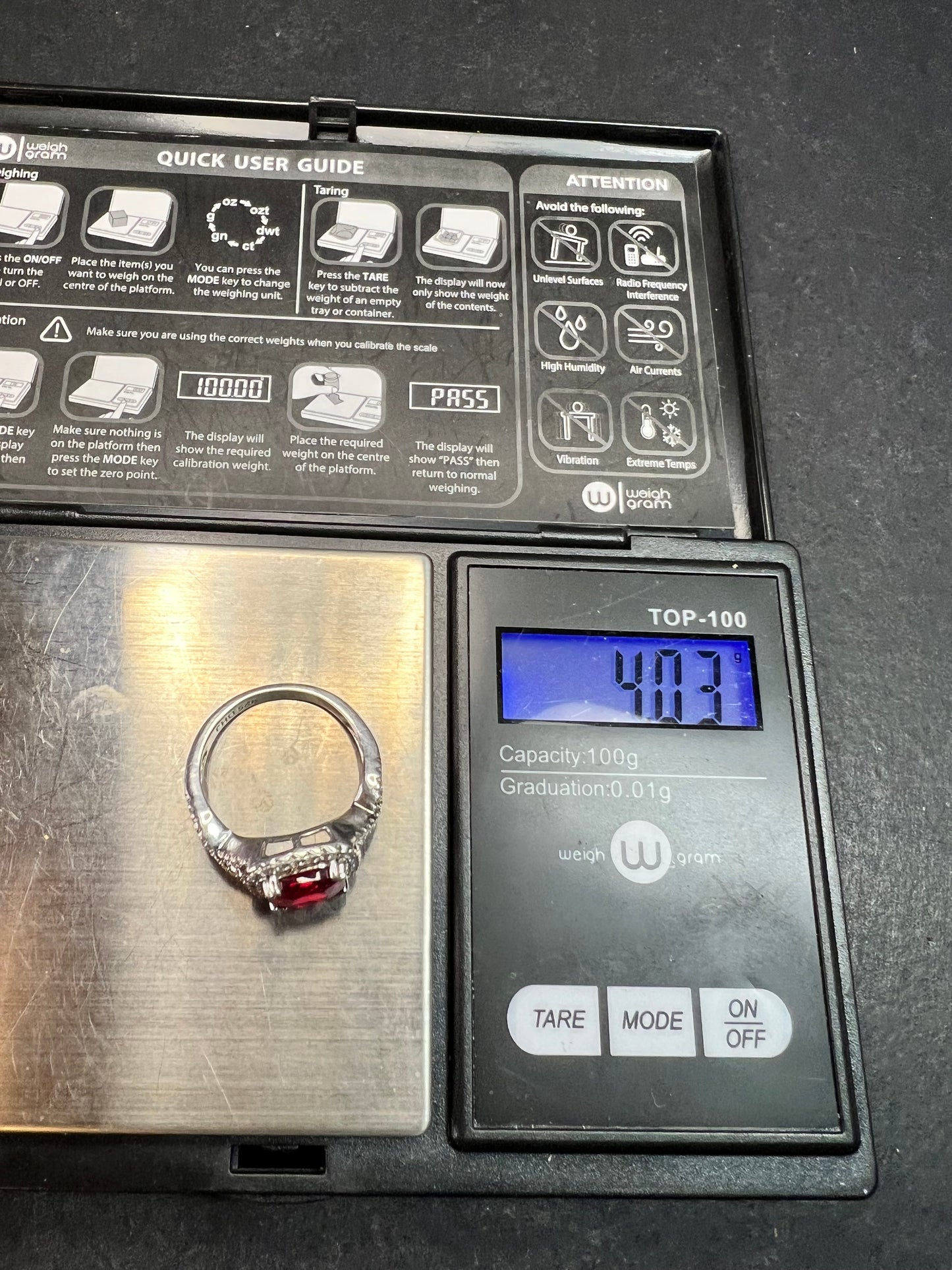 Sterling Silver Lab Ruby Halo Ring Size 7 DHJ 925