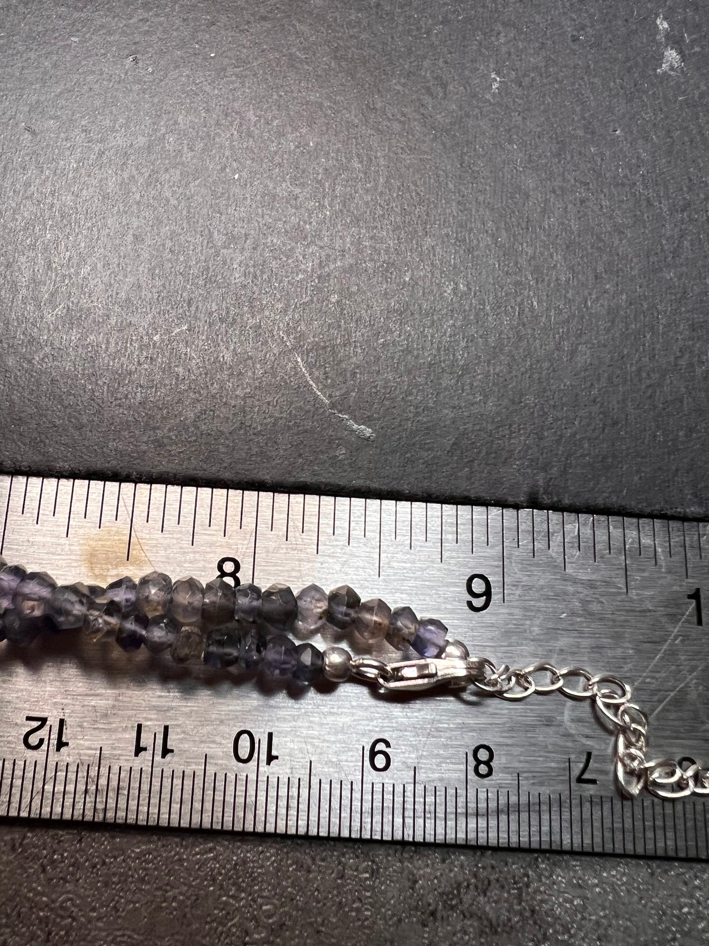 NEW faceted iolite necklace with sterling silver clasp