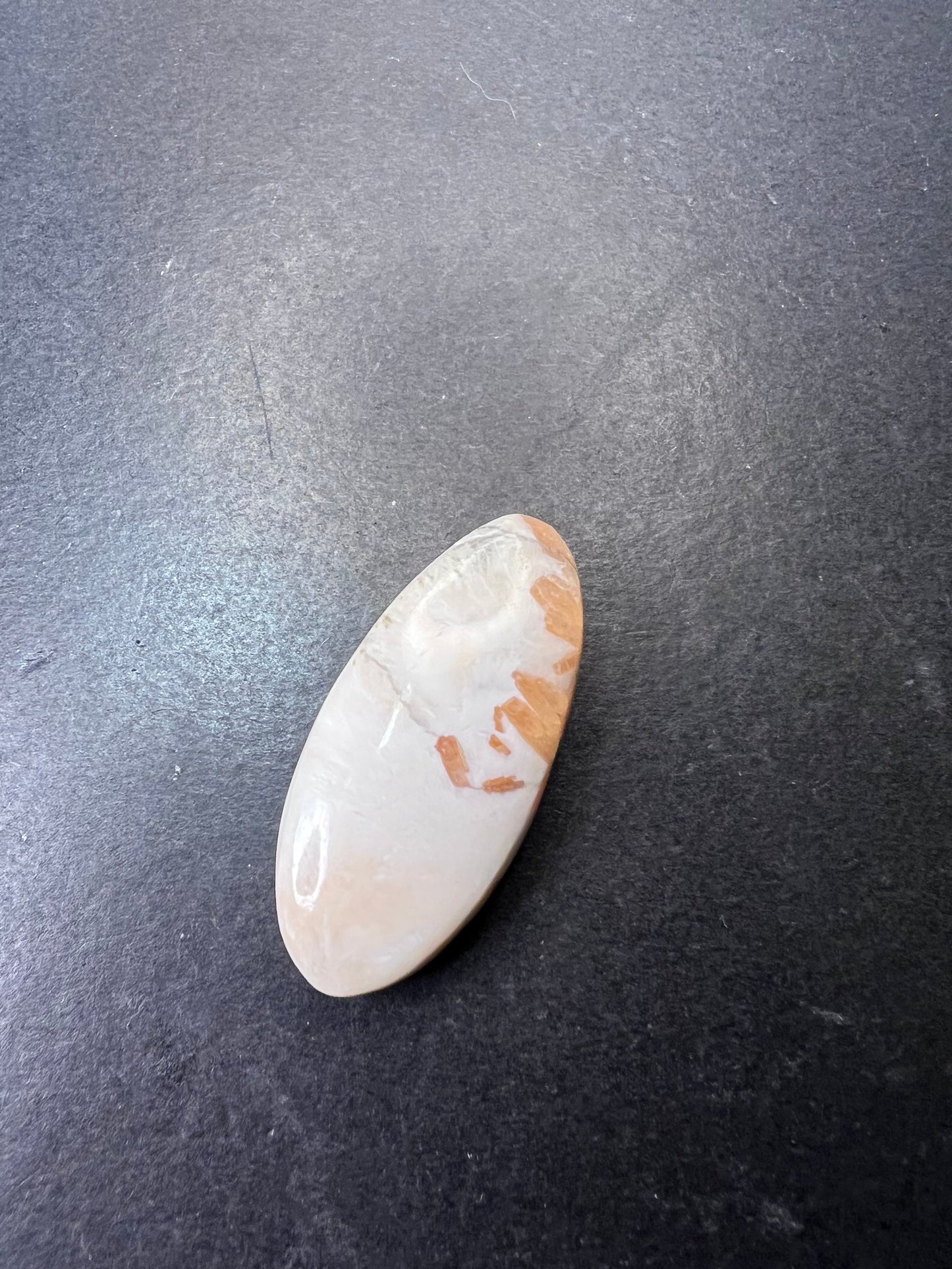 Pink scolecite cabochon