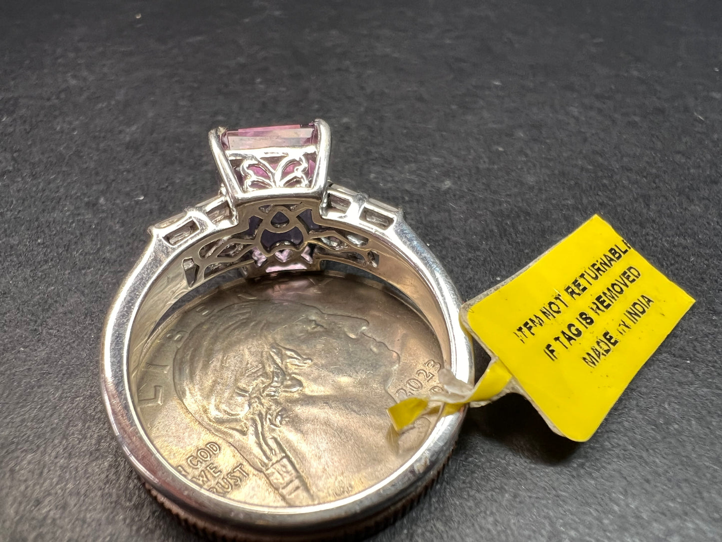 NEW ametrine and topaz sterling silver ring size 11