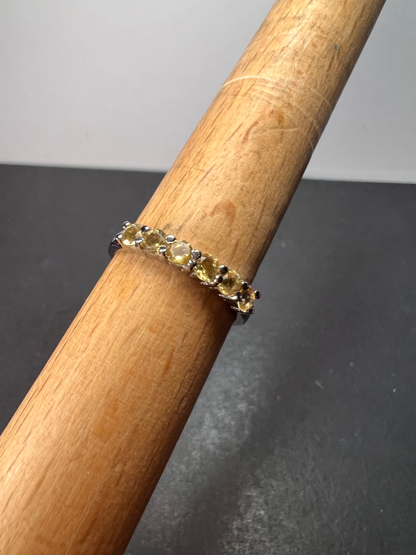 Stainless steel citrine ring size 9