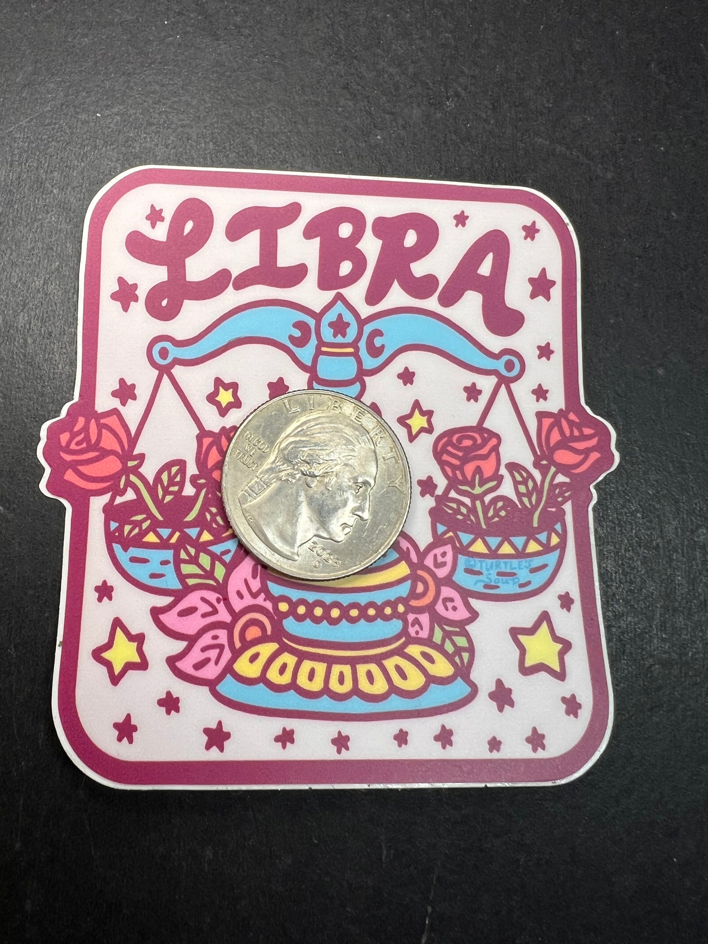 Turtle’s Soup Libra Zodiac Sticker – Waterproof Vinyl