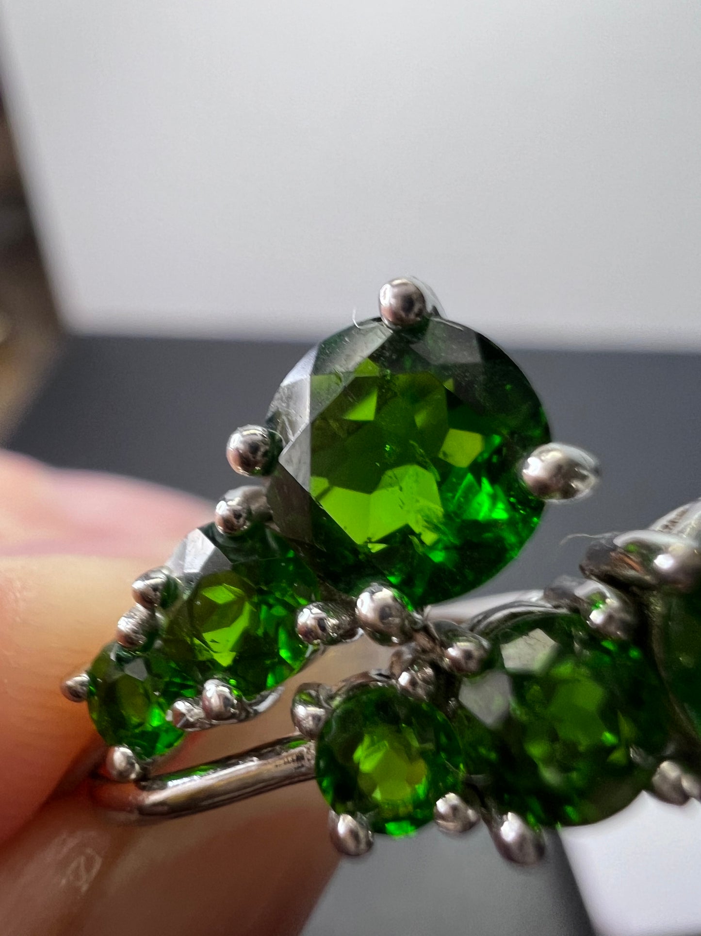 Chrome Diopside Rhodium Over Silver Earrings 2.63ctw