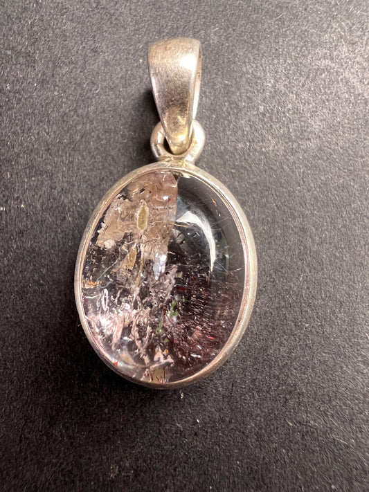 NEW Lepidocrocite super 7 sterling silver oval pendant 4.13 grams
