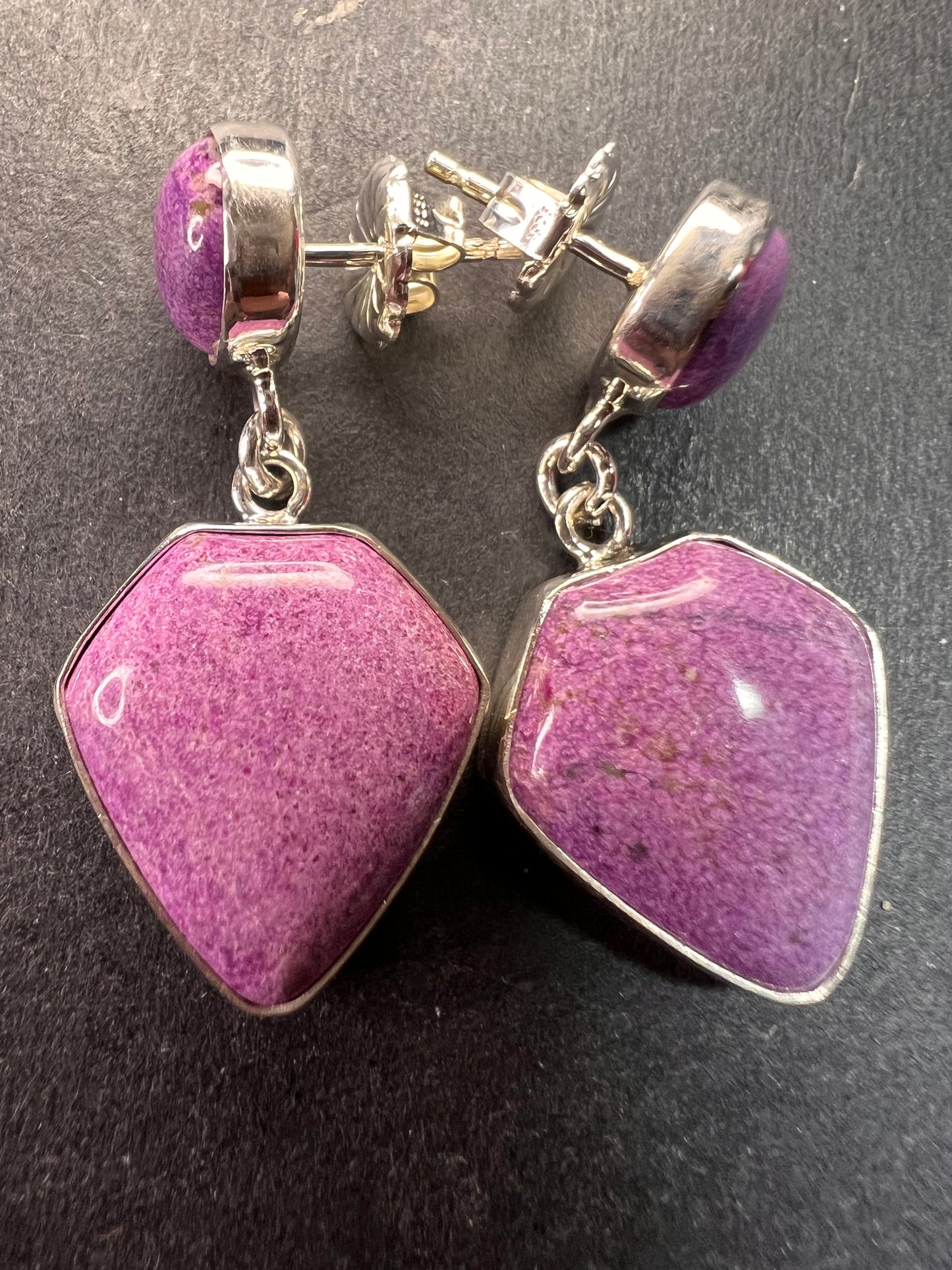 NEW Jay King stichtite sterling silver earrings