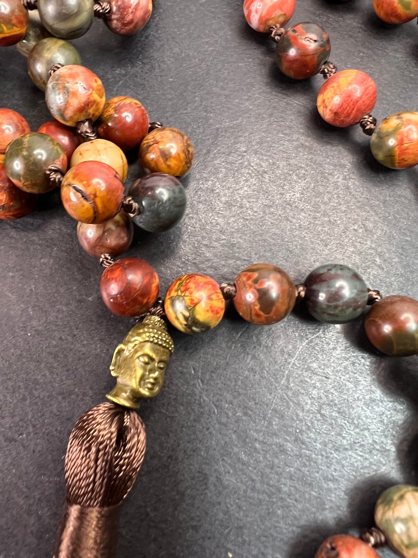 Cherry creek jasper mala necklace