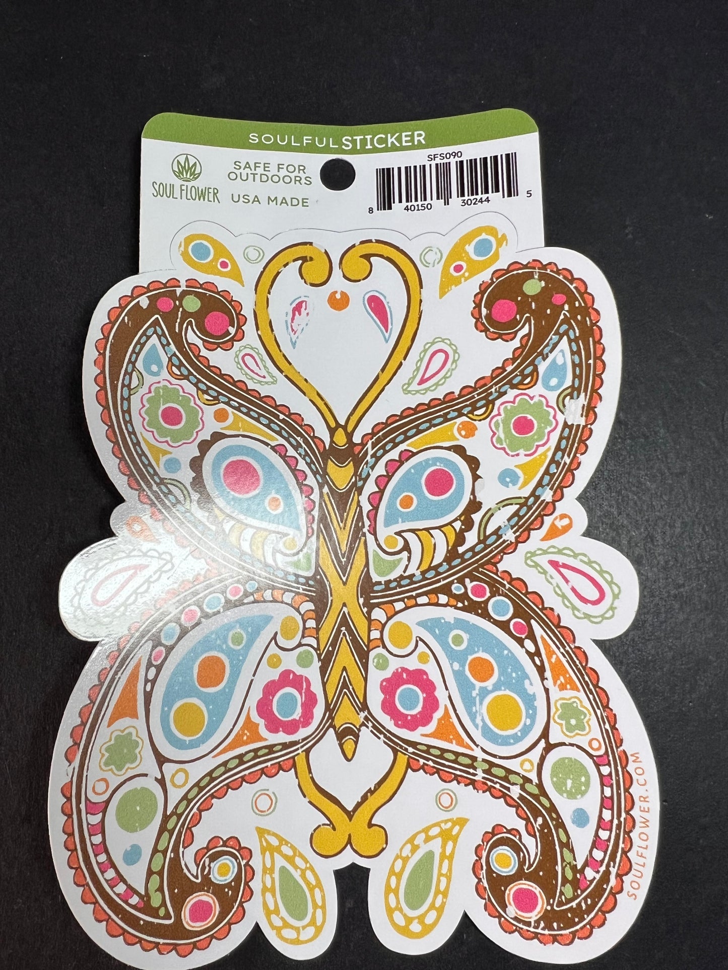 Paisley Butterfly Sticker – Soul Flower