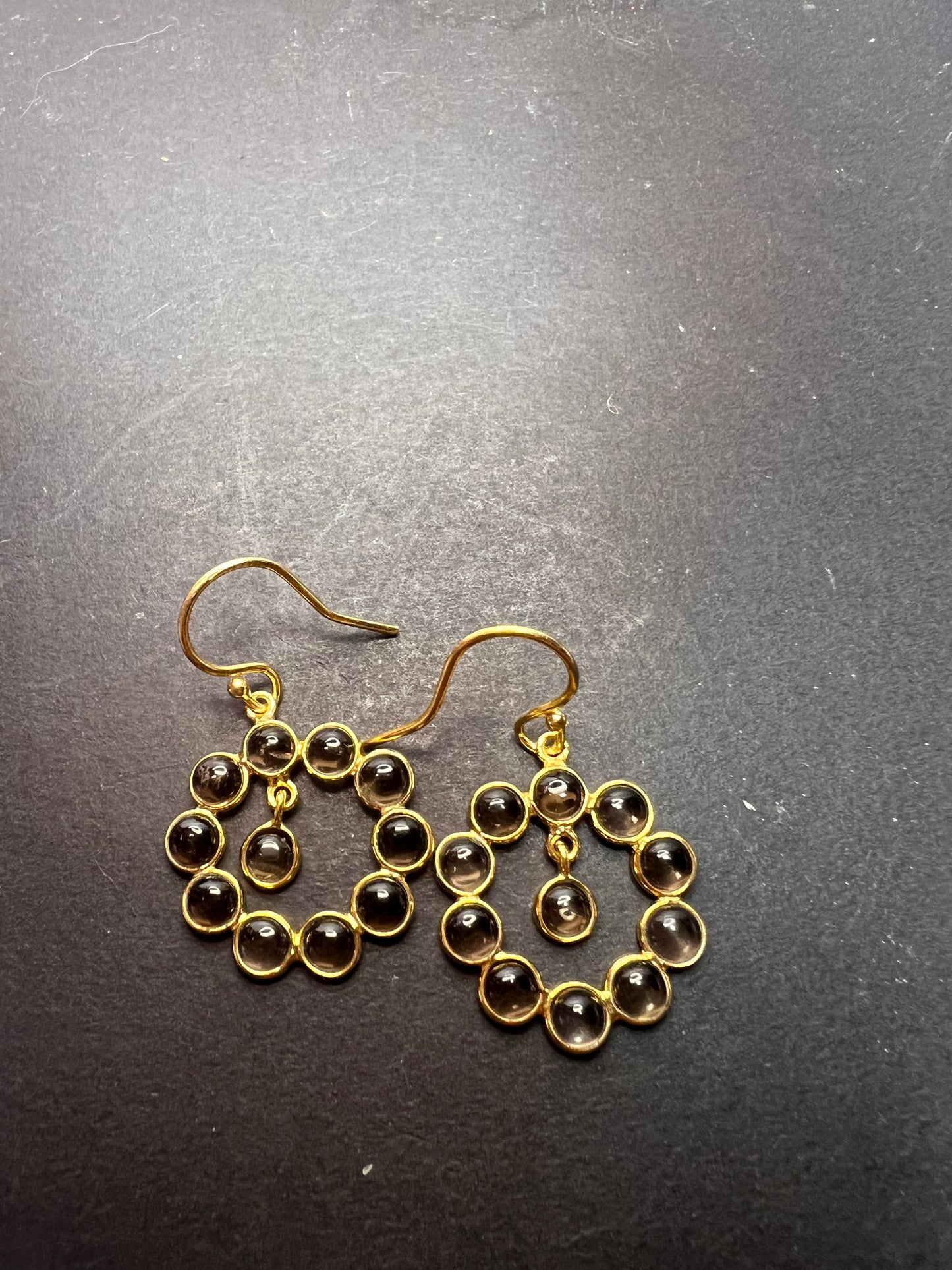 Smoky quartz drop earrings