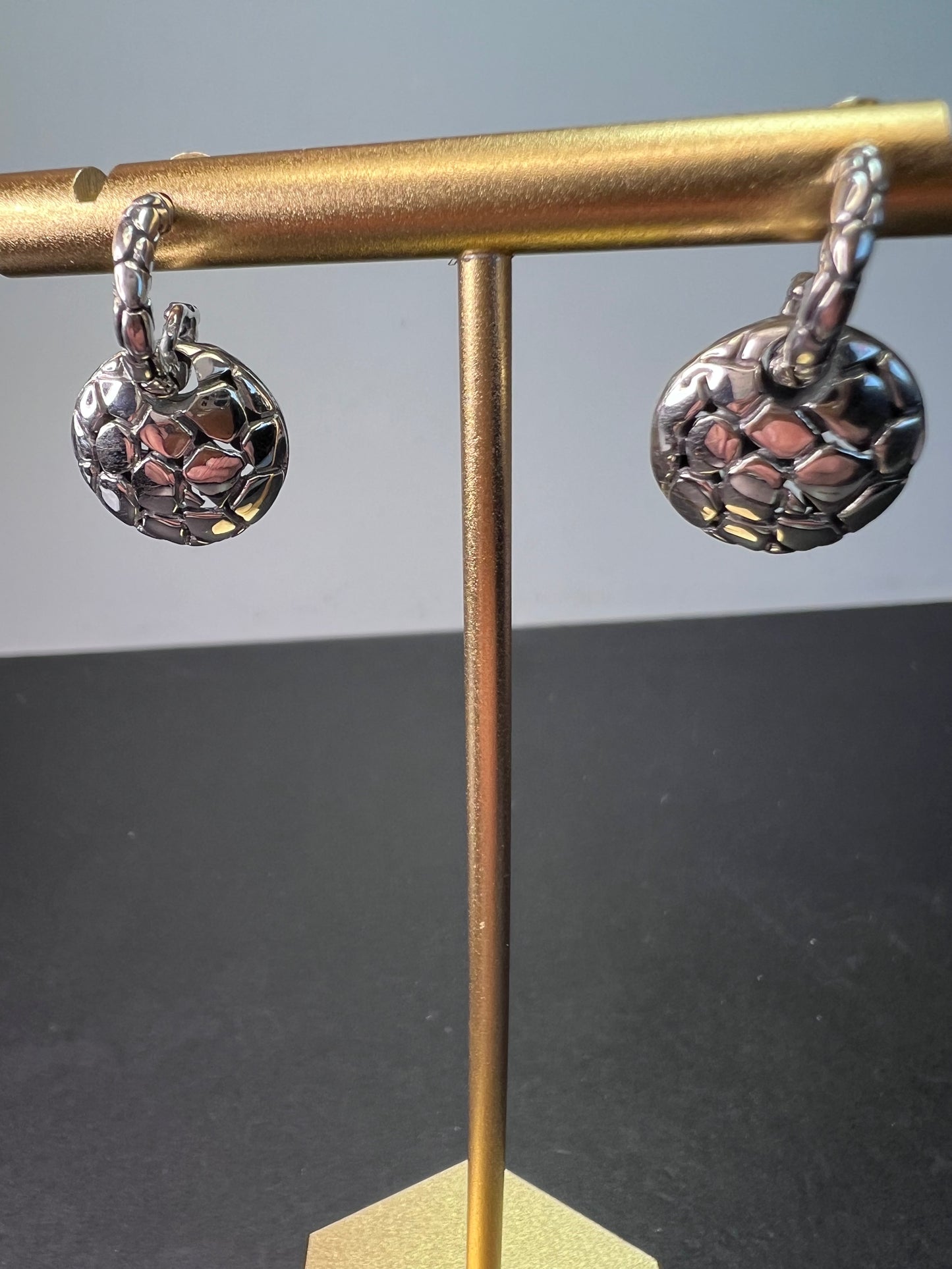 Sterling silver Bali style earrings