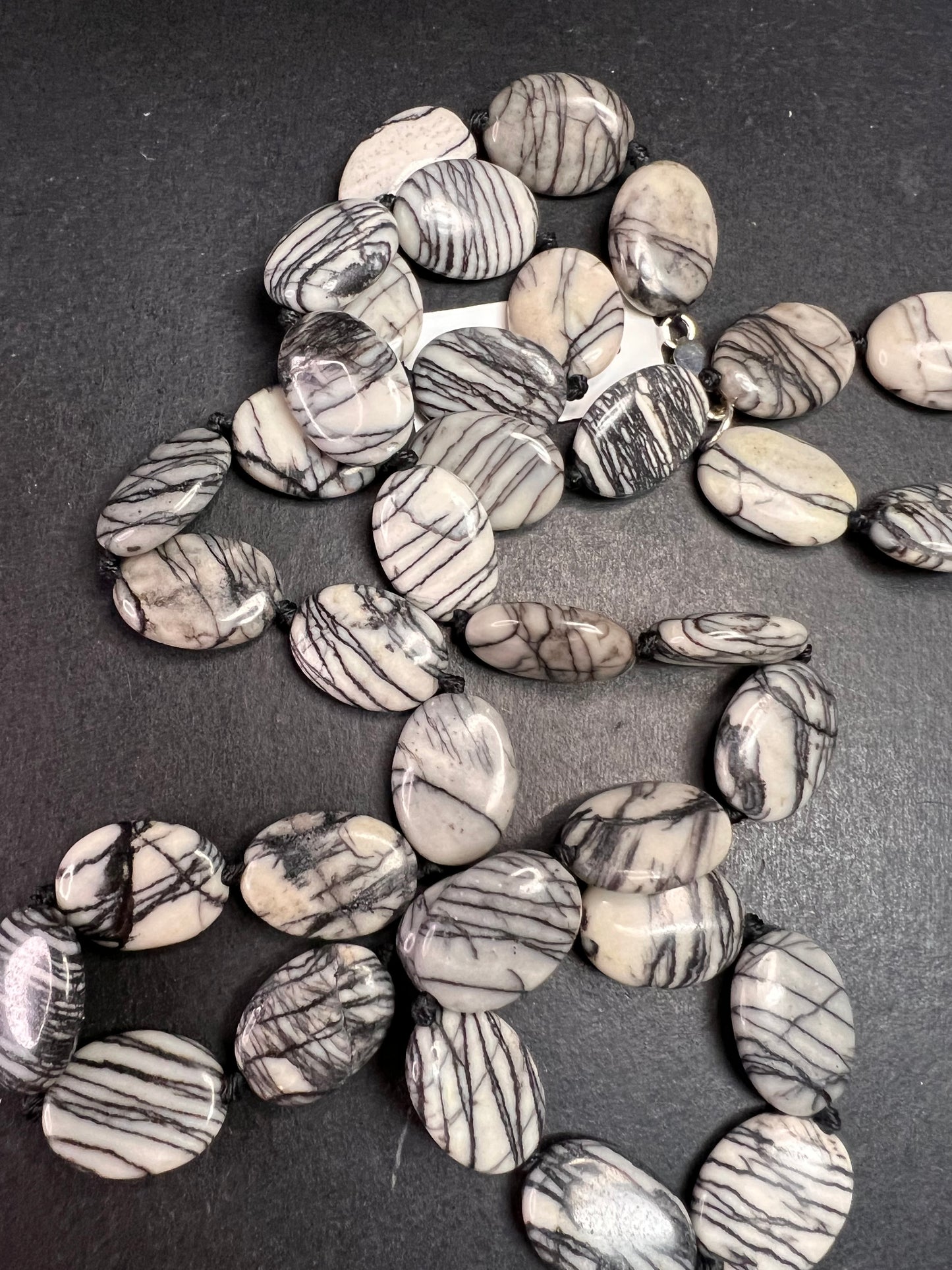 NEW Picasso Jasper 30 inch necklace with sterling silver clasp