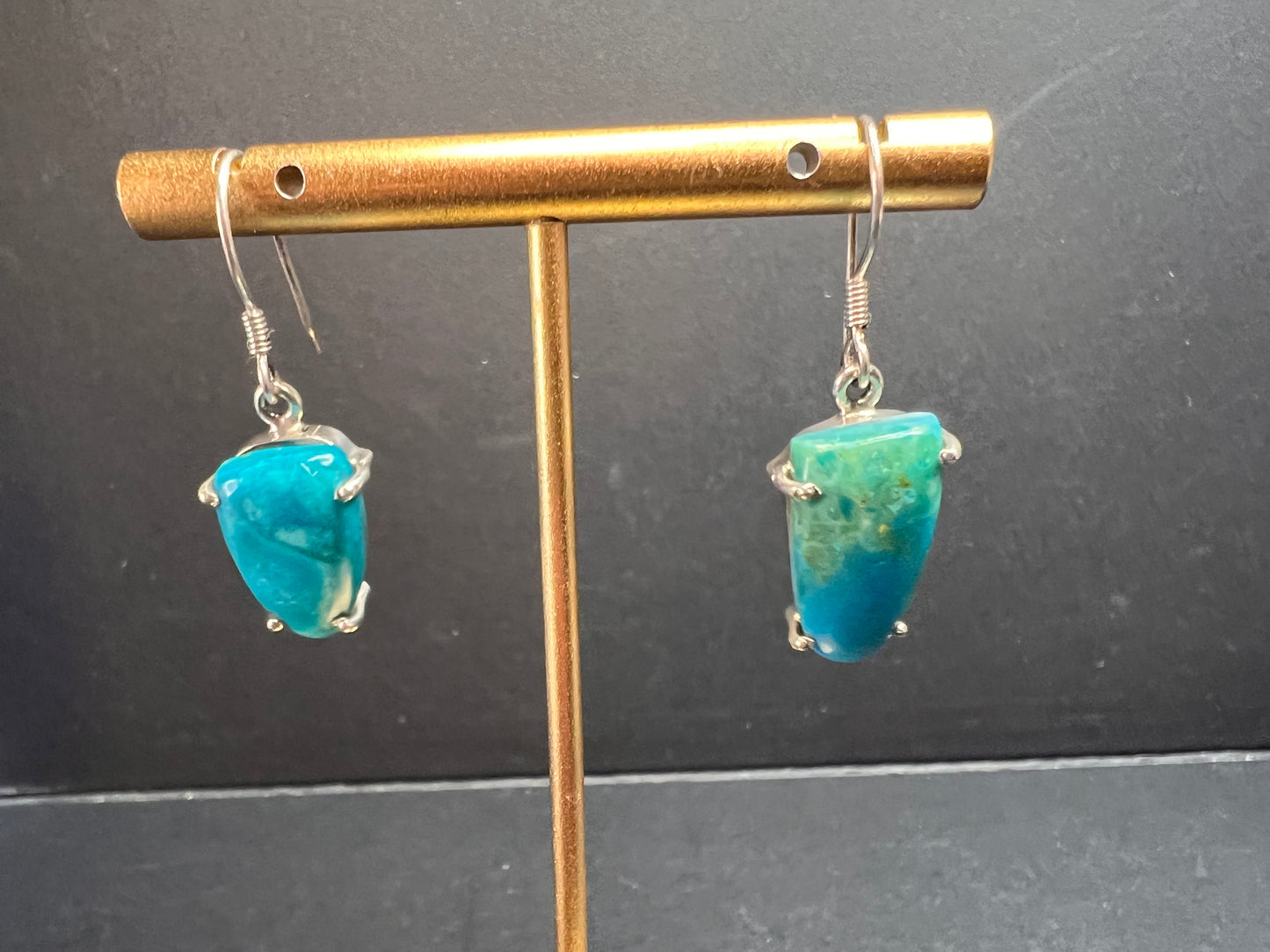 NEW Peruvian opalina sterling silver dangle earrings