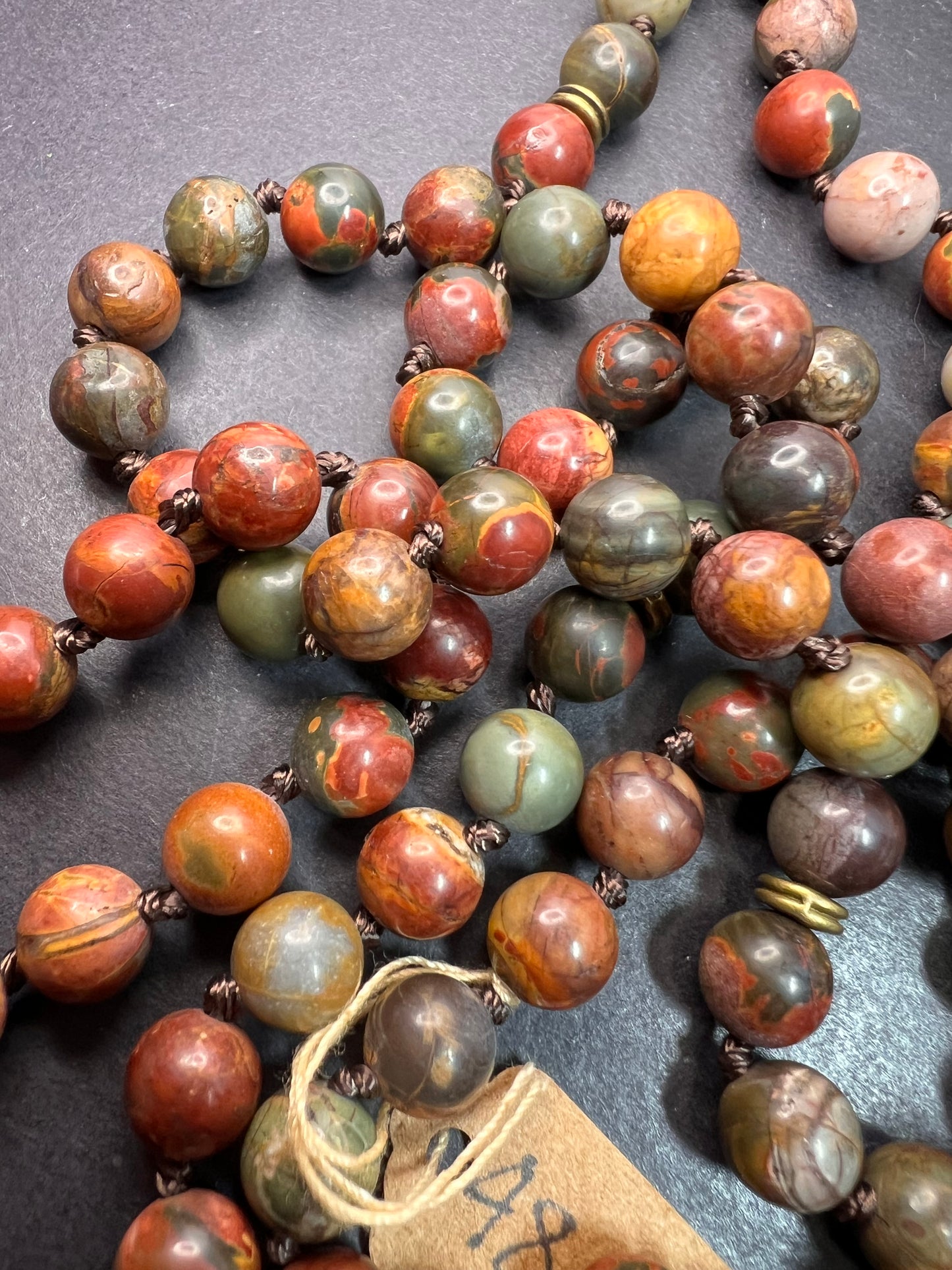 Cherry creek jasper mala necklace