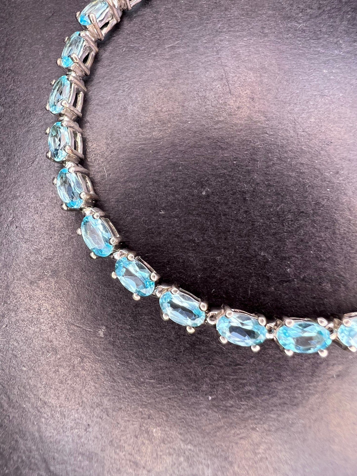 Madagascar Paraiba Apatite Tennis Bracelet in Platinum Over Sterling Silver (7.25 In) 7.15 ctw