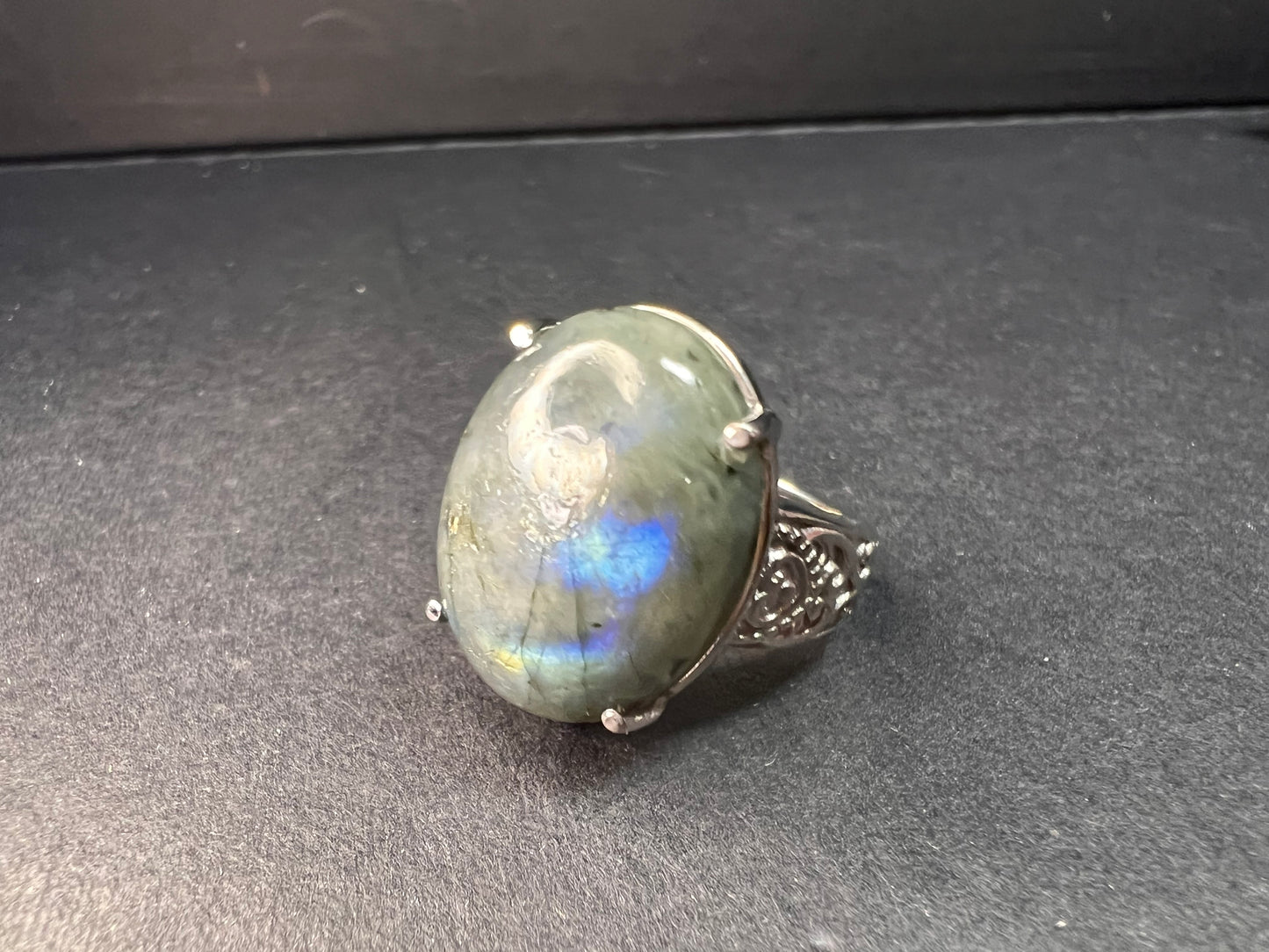 NEW Labradorite stainless steel ring size 7