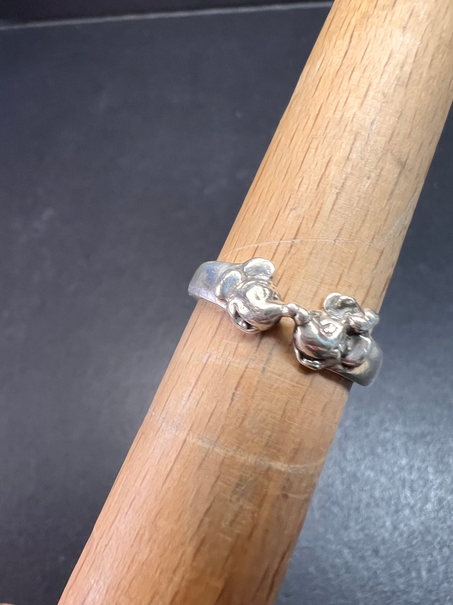 Vintage Disney Mickey Mouse sterling silver signed ring size 6