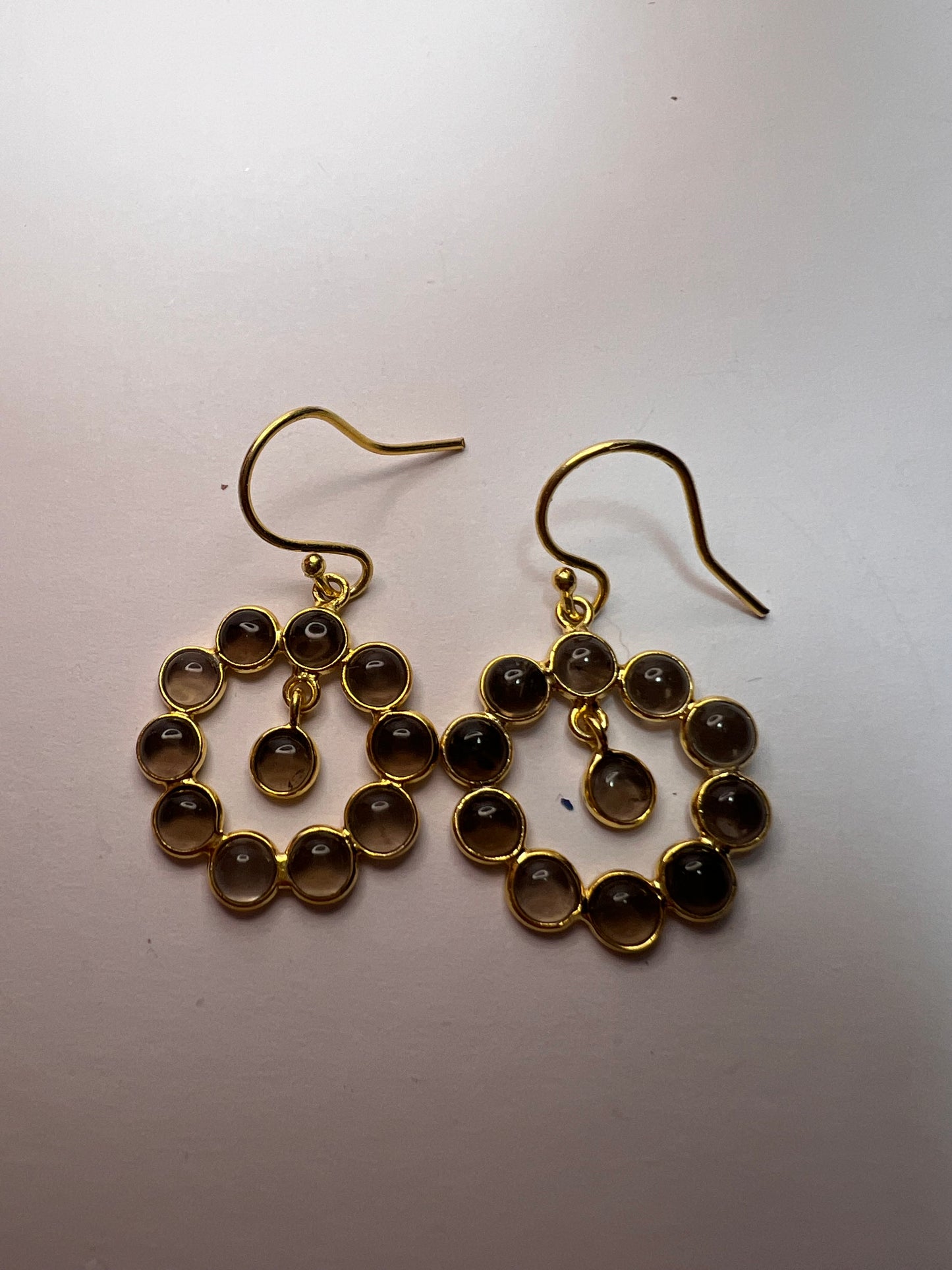 Smoky quartz drop earrings