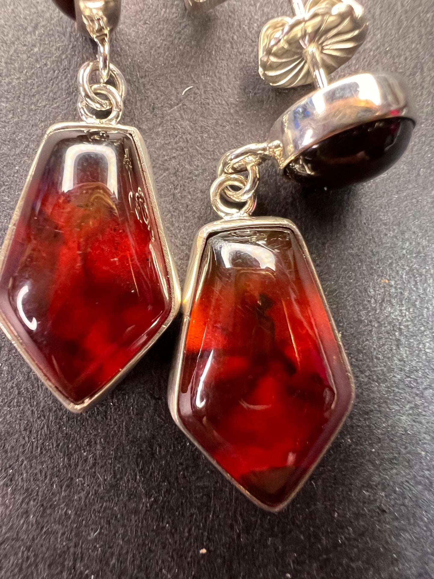 NEW Jay King Cognac Amber Sterling silver earrings
