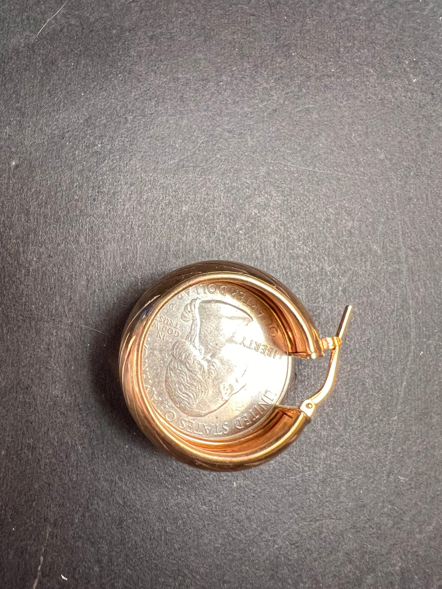 Rose Gold over sterling silver Italian hoop earrings