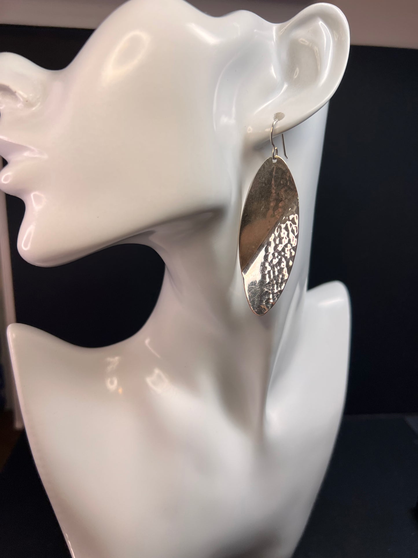 Taxco Mexico Sterling Silver 925 Bold Large Dangle Drop Modernist Earrings