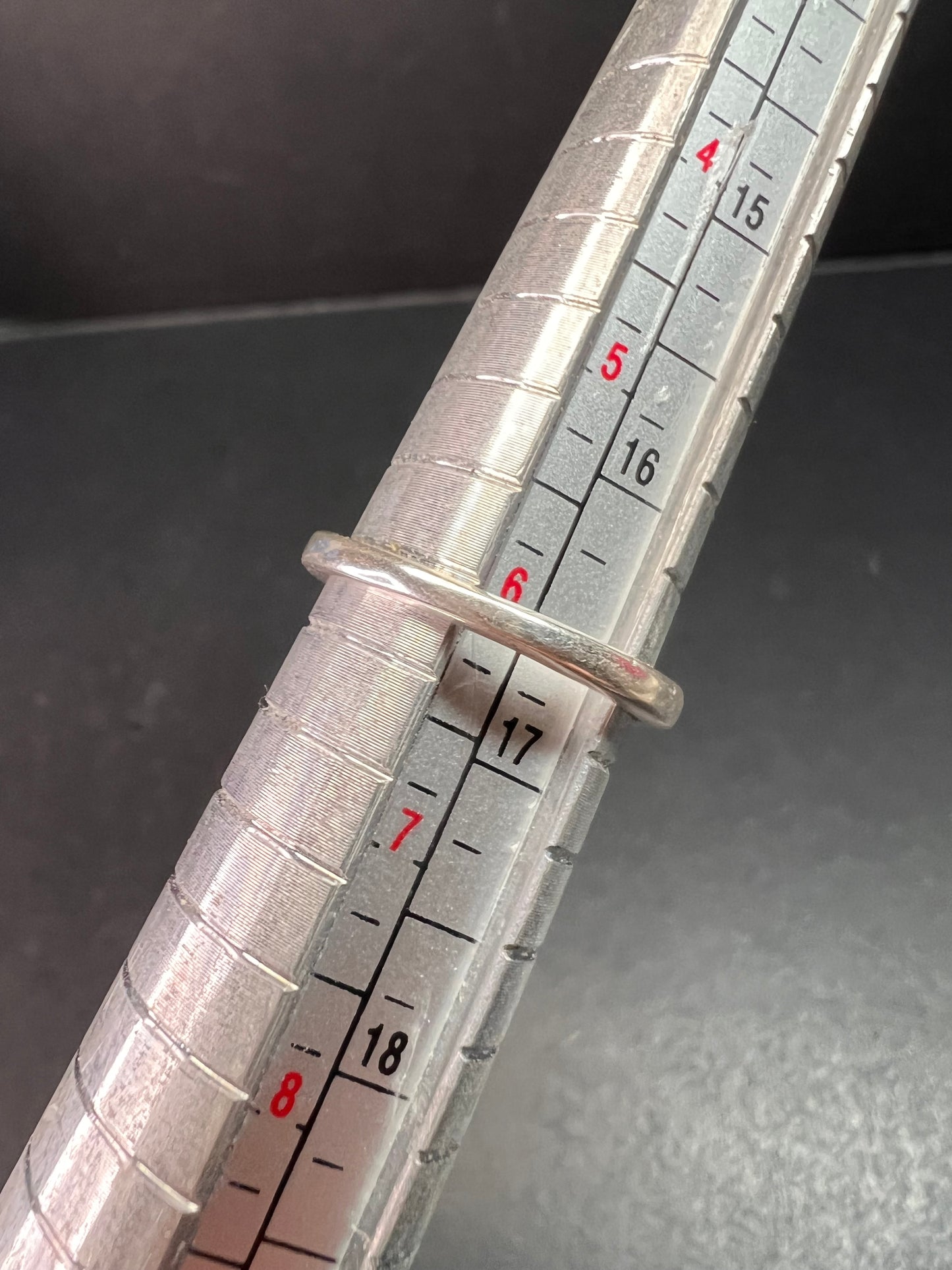 Square cut blue chalcedony sterling silver ring size 6