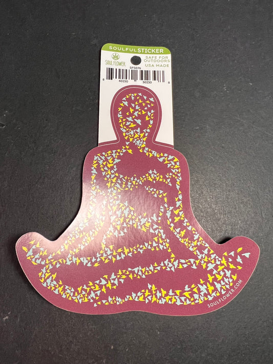 Meditation Pose Sticker – Soul Flower