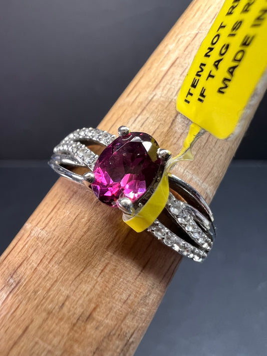 NEW with tag Ember garnet and zircon sterling silver ring size 7