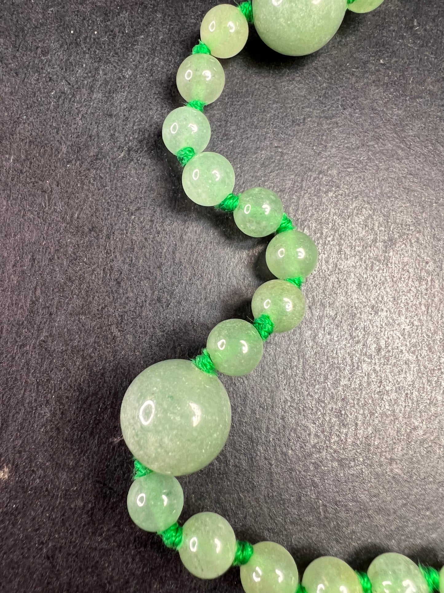 NEW green aventurine endless 30 inch necklace