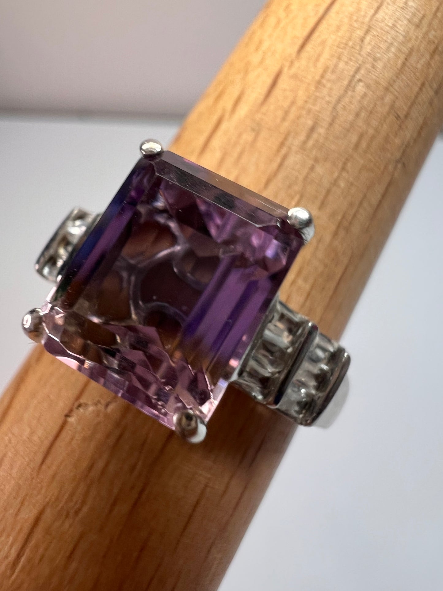 NEW ametrine and topaz sterling silver ring size 11