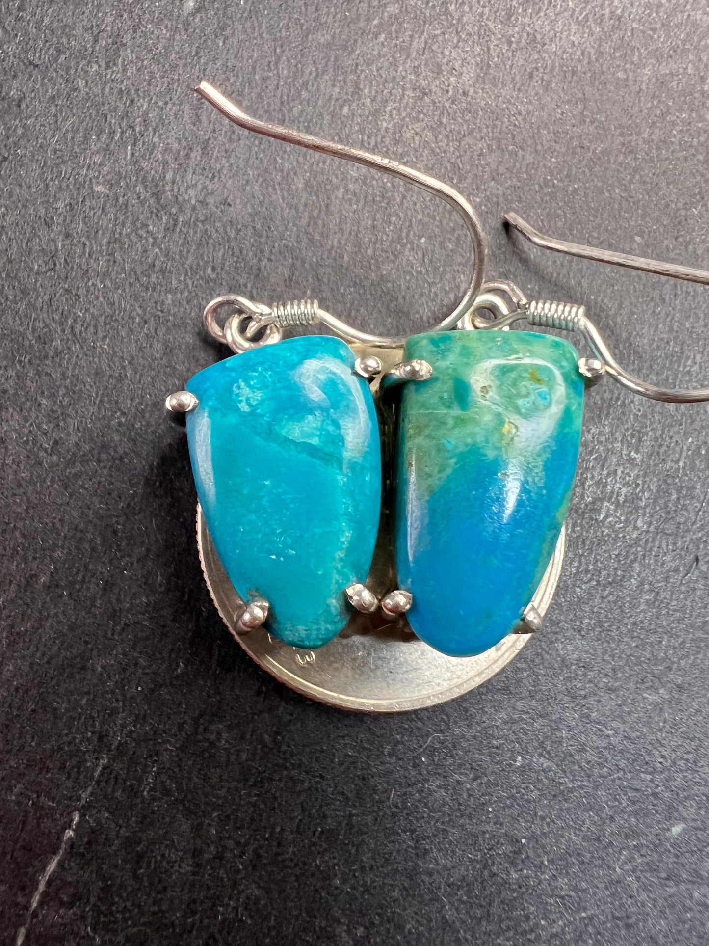 NEW Peruvian opalina sterling silver dangle earrings