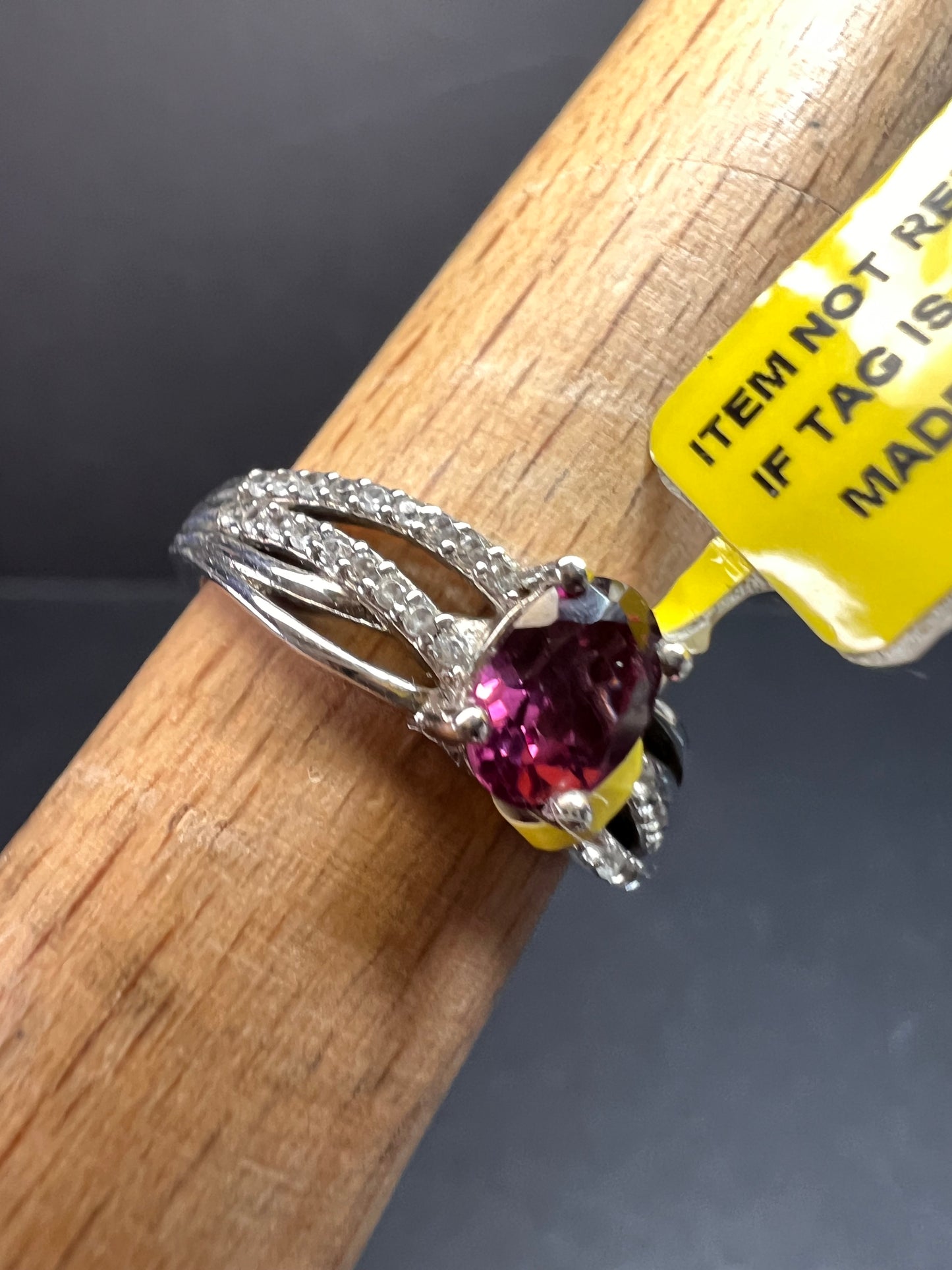 NEW with tag Ember garnet and zircon sterling silver ring size 7