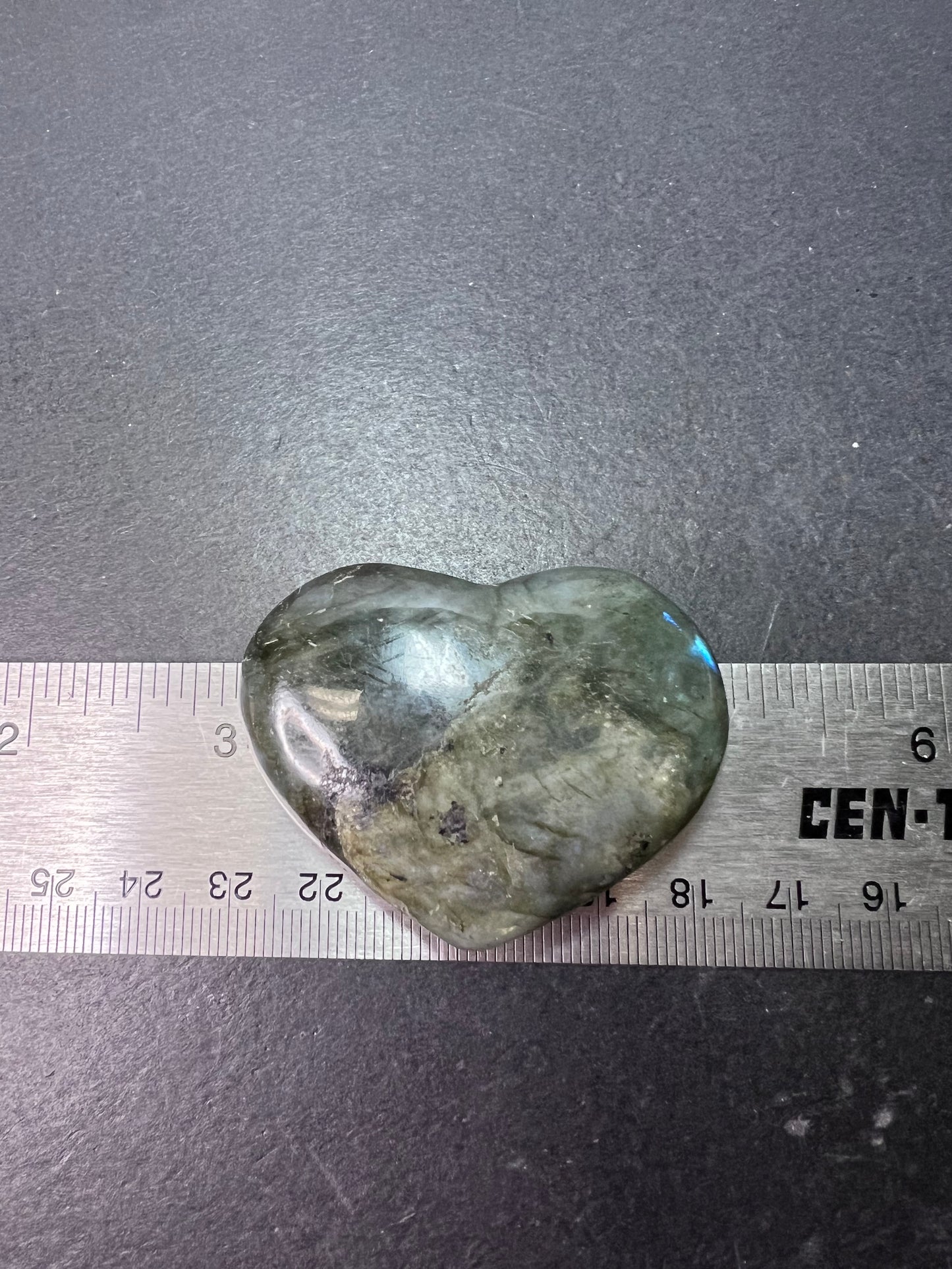 Labradorite heart palm stone